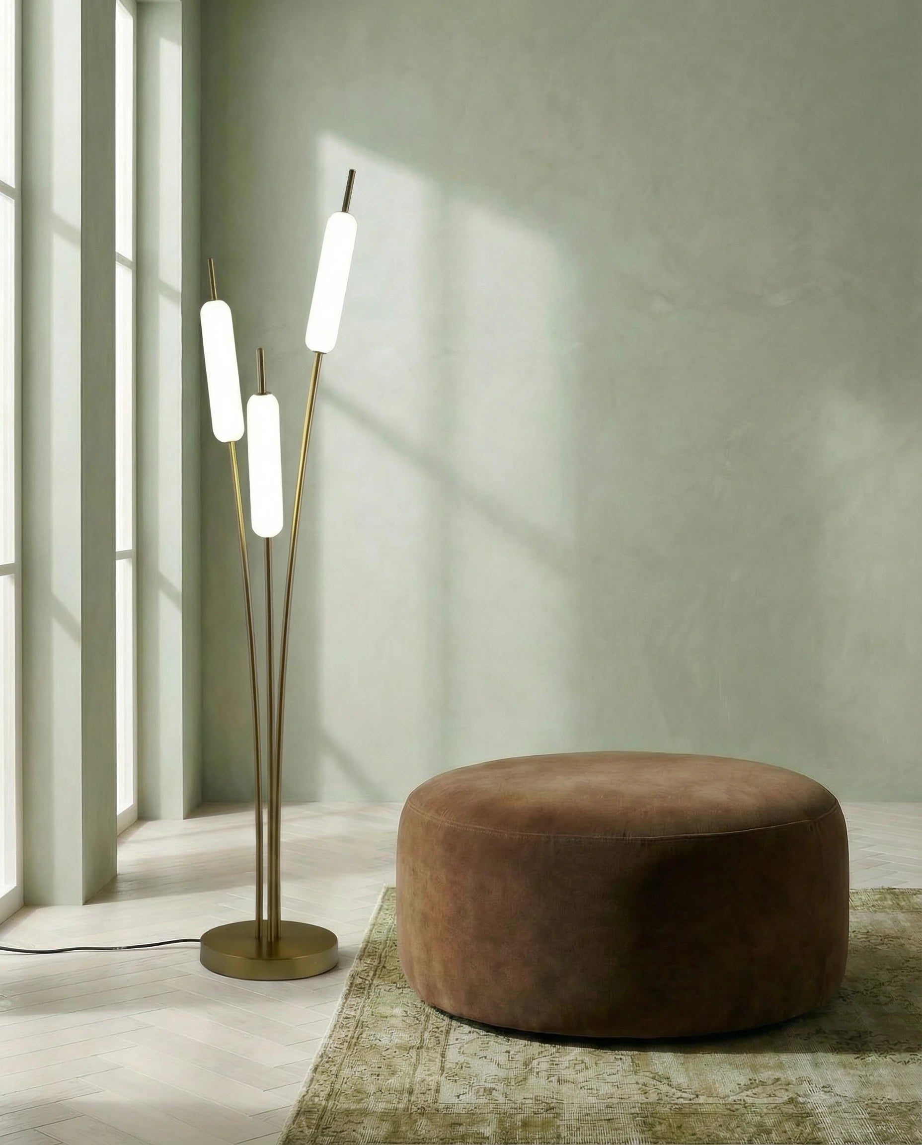 Calla Gold Tri Light LED Floor Lamp