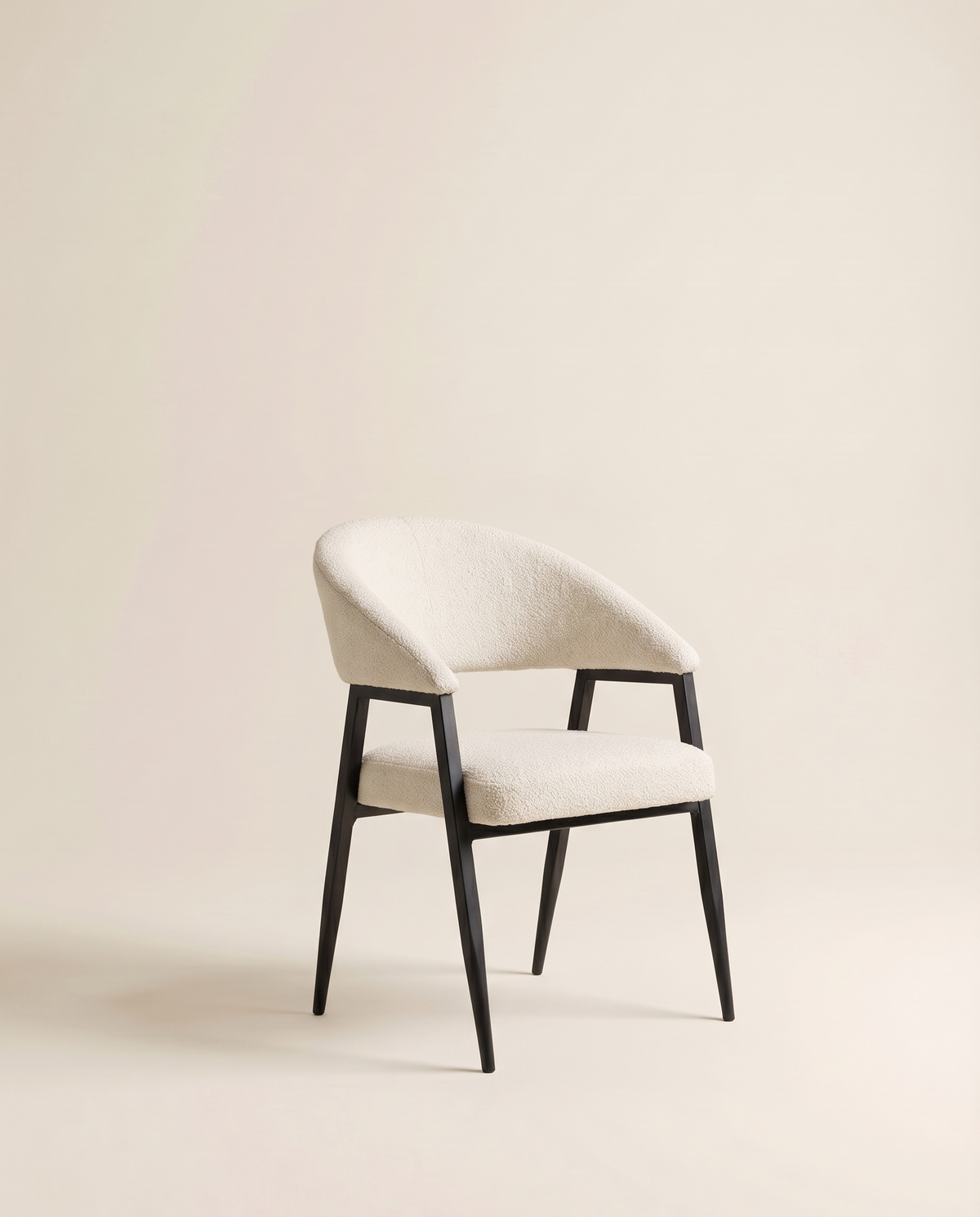 Celeste Cream Bouclé Dining Chair