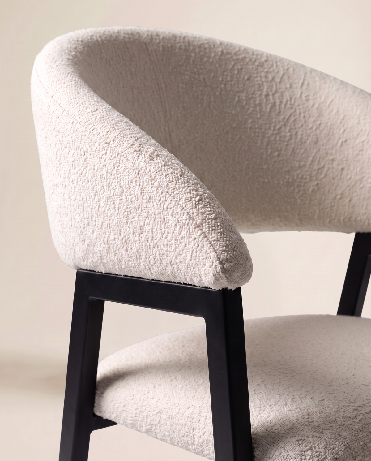 Celeste Cream Bouclé Dining Chair