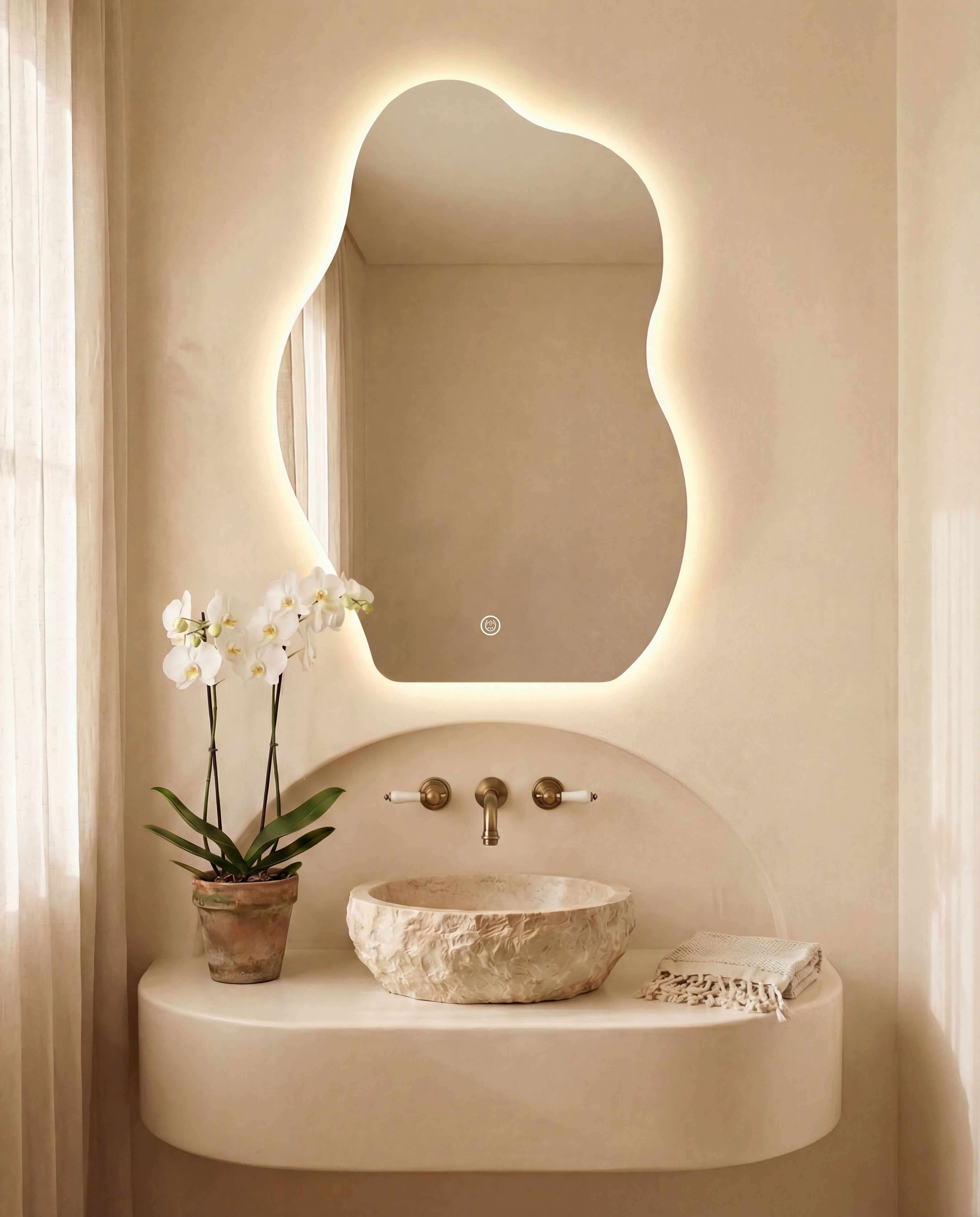 Chloe FramelessCloud Vanity Irregular Mirror