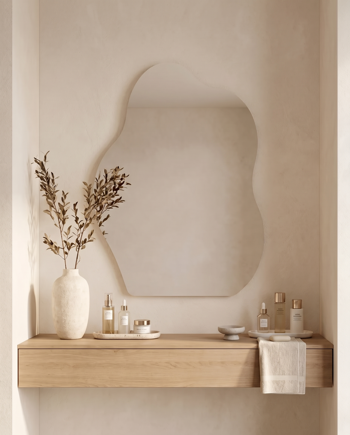 Backlit Frameless Cloud Vanity Mirror in Dubai