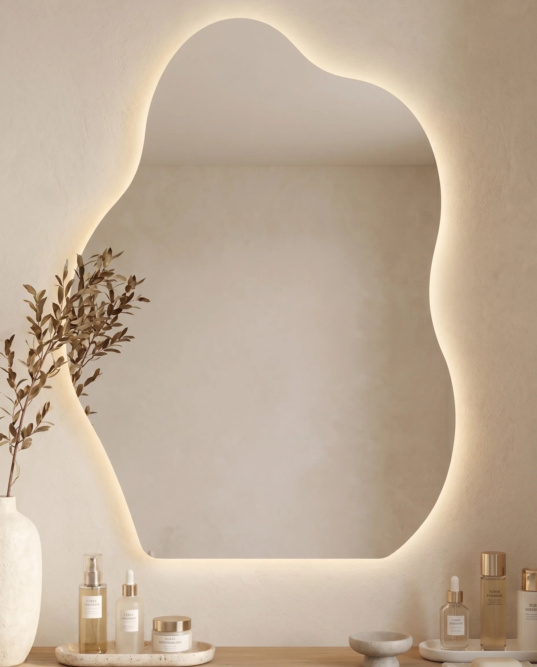 Chloe Frameless Cloud Vanity Irregular Mirror