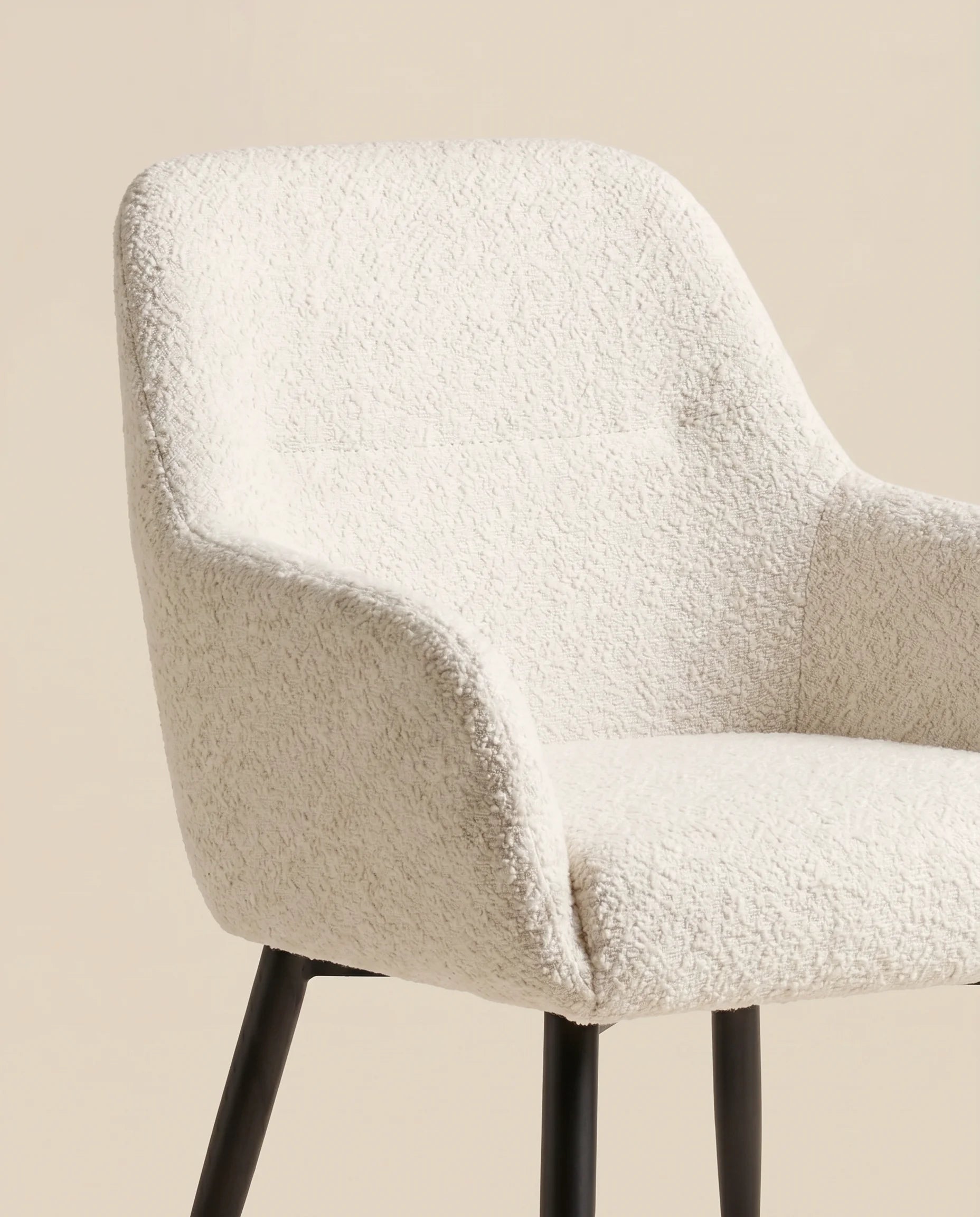 Cleo Bouclé Dining Chair with Arms