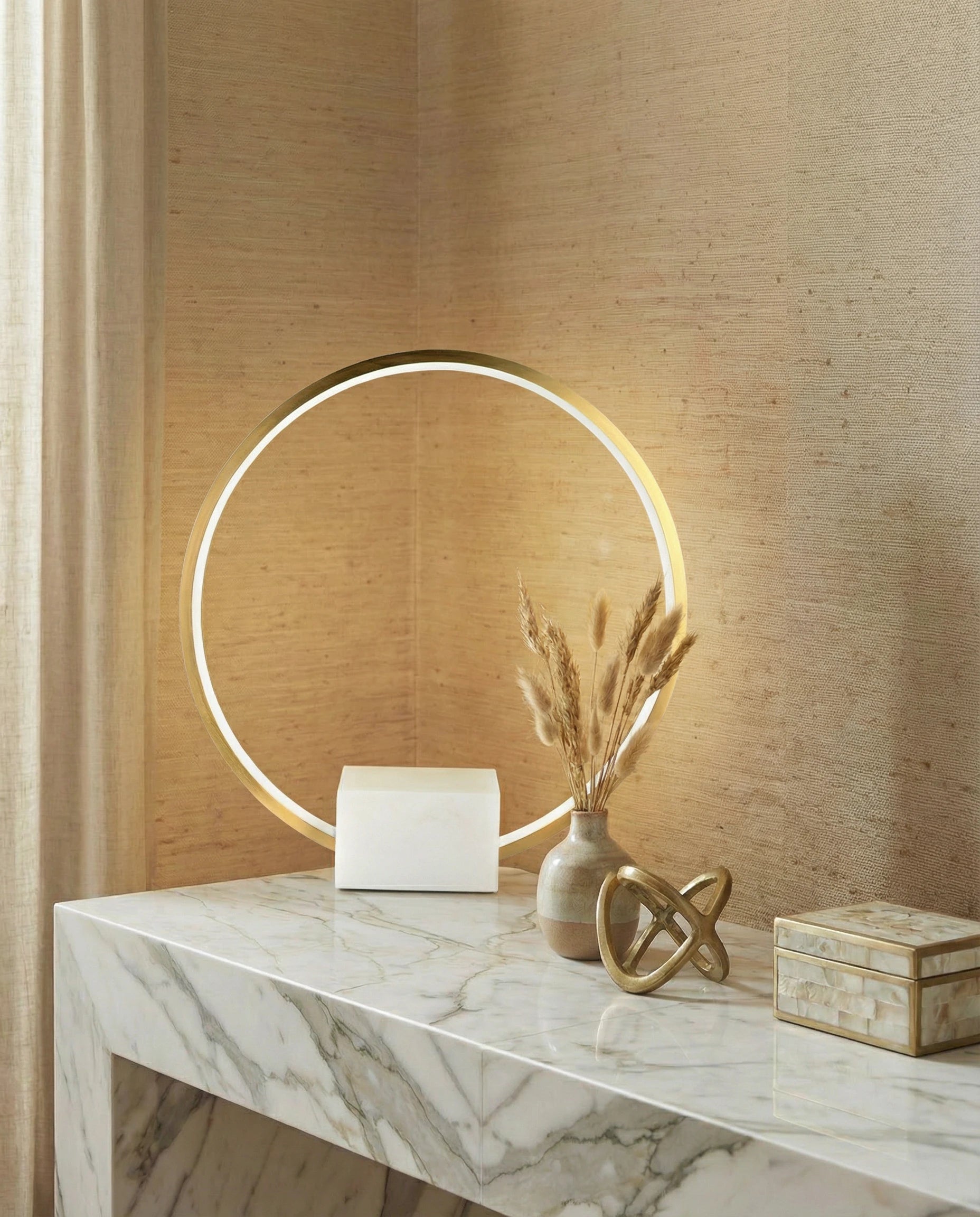 Cosmo LED Golden Ring Table Lamp