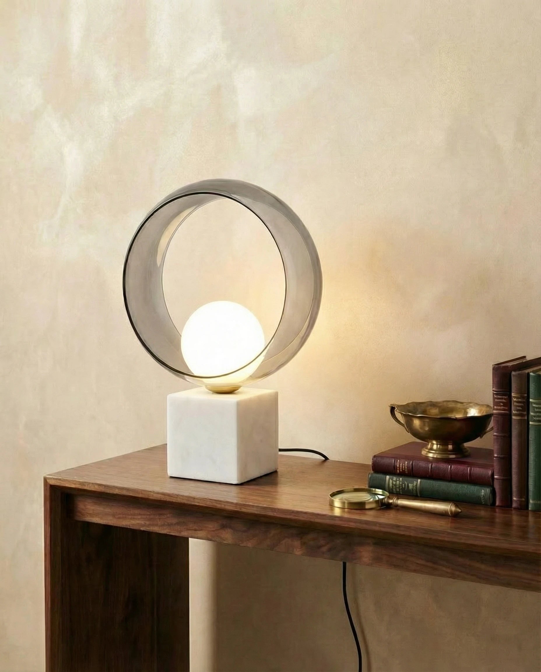 Cove Glass Ring Table Lamp