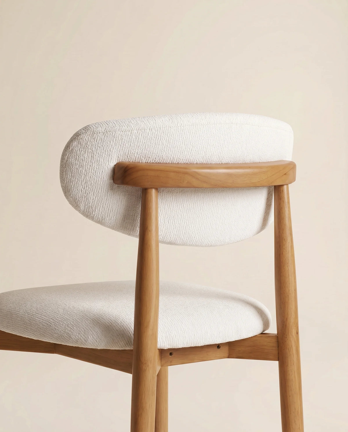 Cove Nordic cream wooden bar stool at a Dubai kitchen island