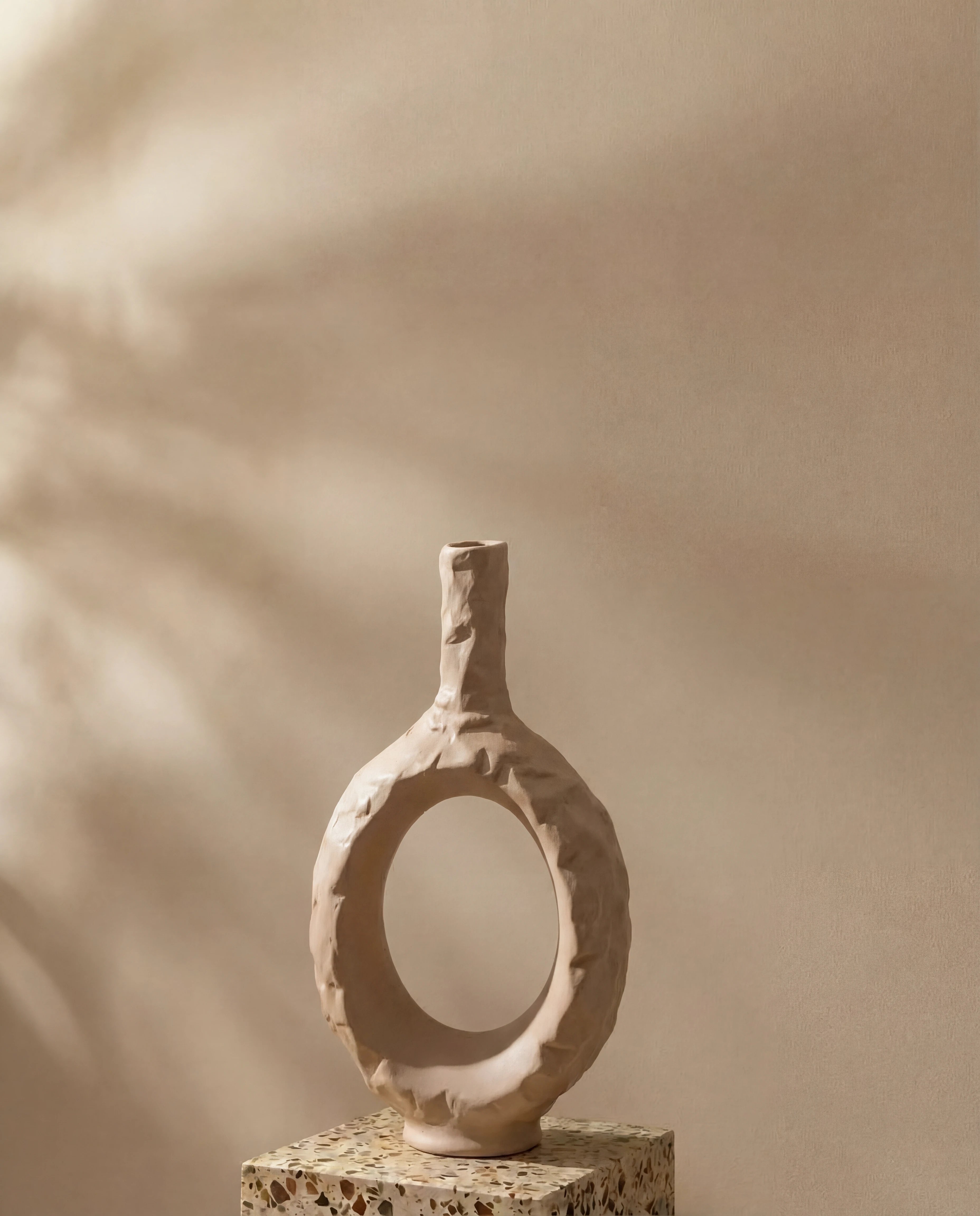 Dune Round Loop Ceramic Vase