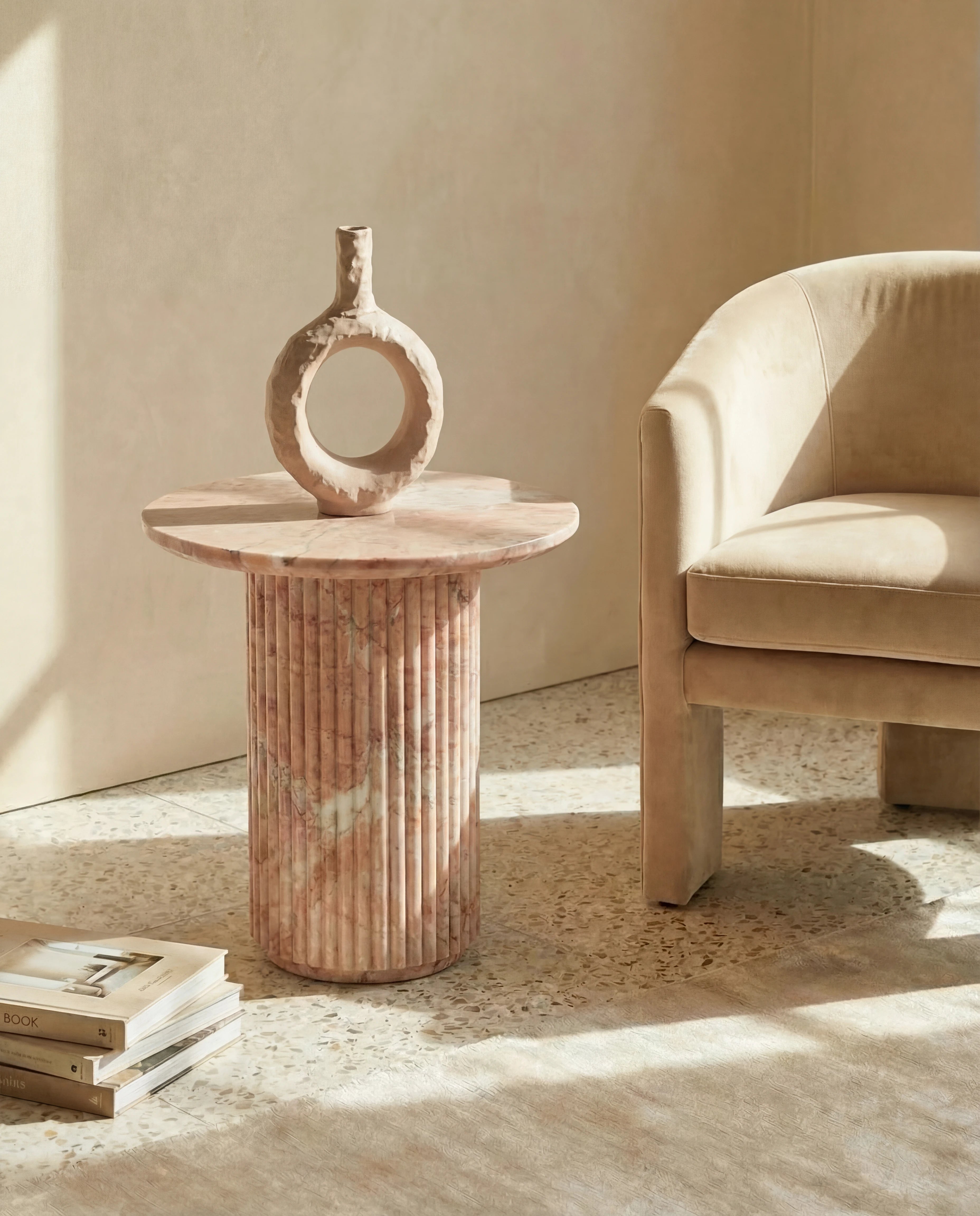 Dune Round Loop Ceramic Vase
