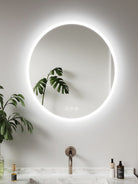 Eclipse Round Frameless Wall Mirror with Backlit LED
