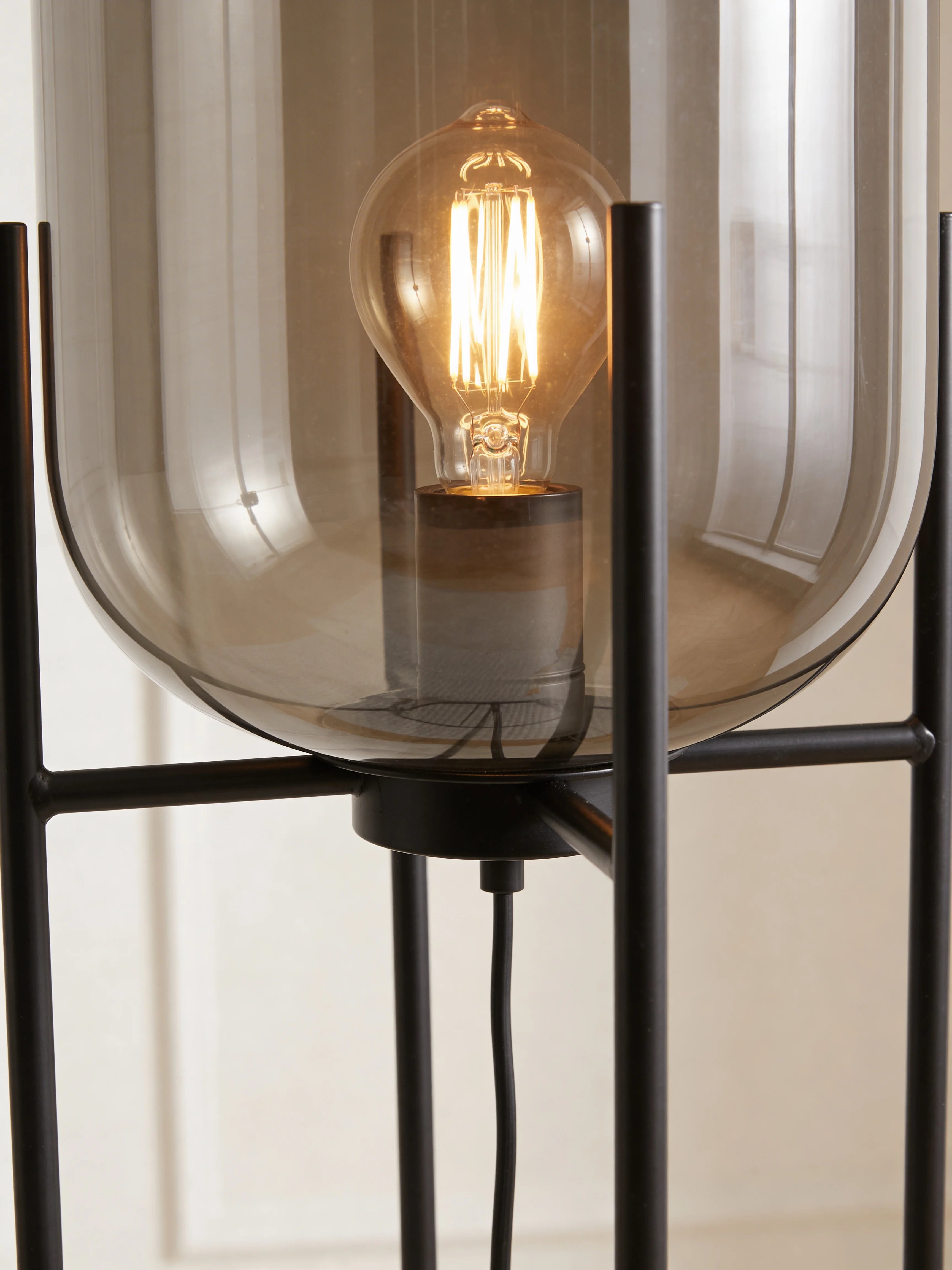 Edison Glass Nordic Lantern Floor Lamp
