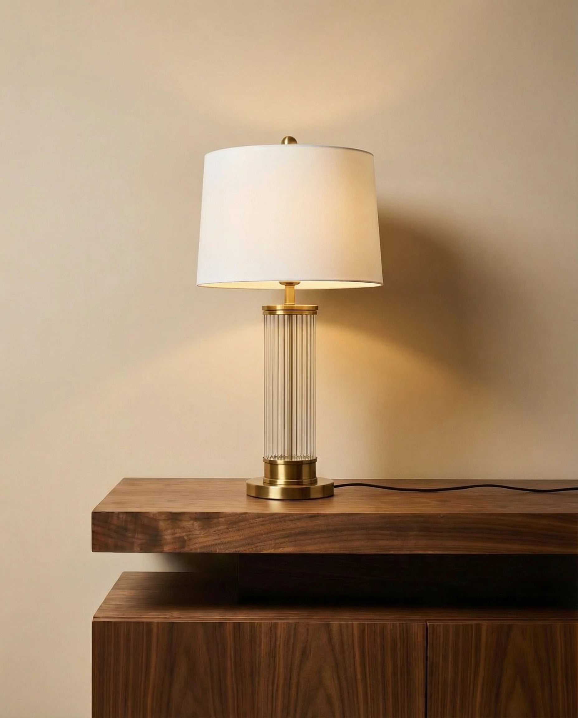 Eleanor Crystal Glass Cylinder Lamp