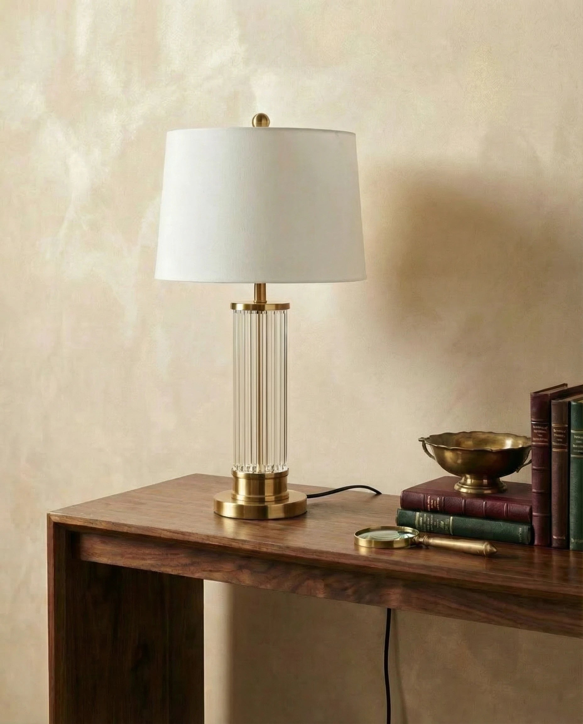 Eleanor Crystal Glass Cylinder Lamp