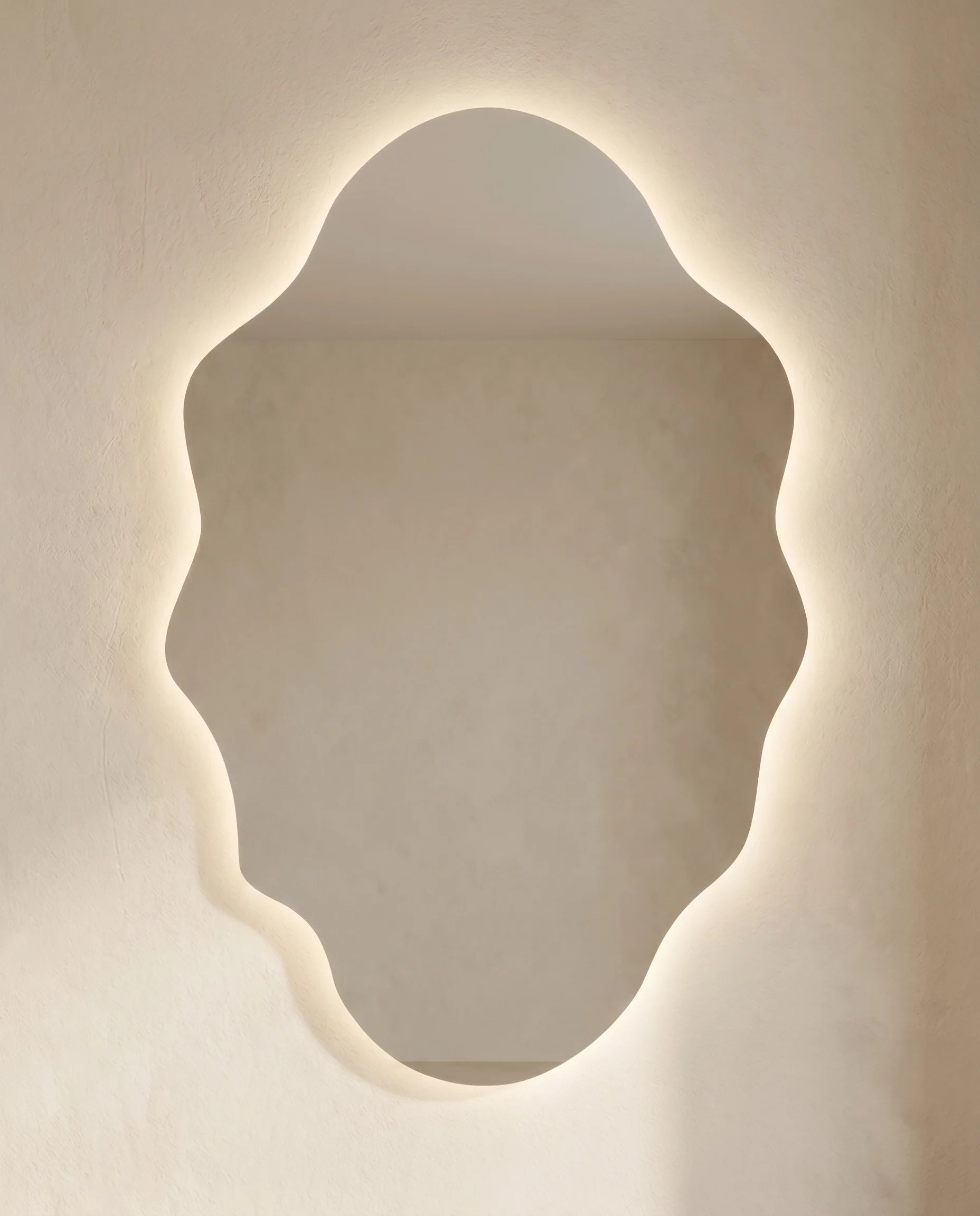 Elodie LED Frameless Cloud Shaped Mirror