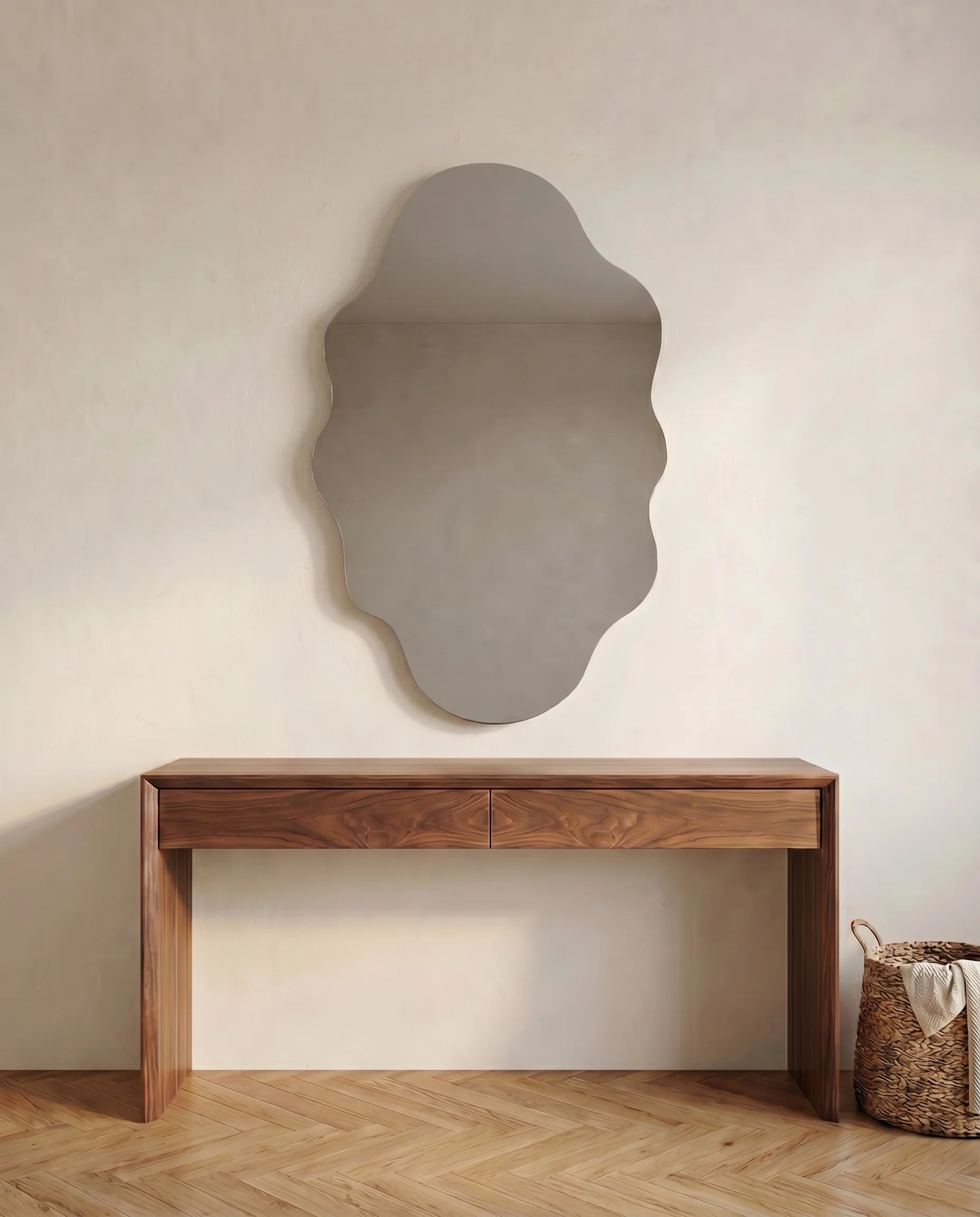 Elodie LED Frameless Cloud Shaped Mirror
