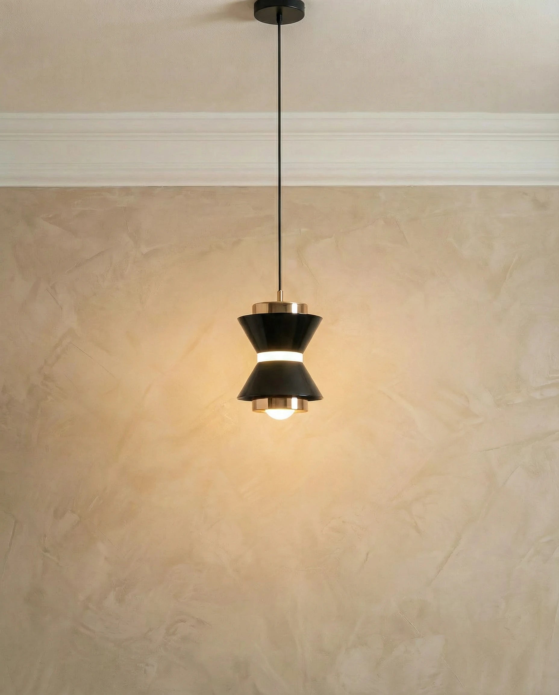 Euro Black & Brass Pendant Lamp