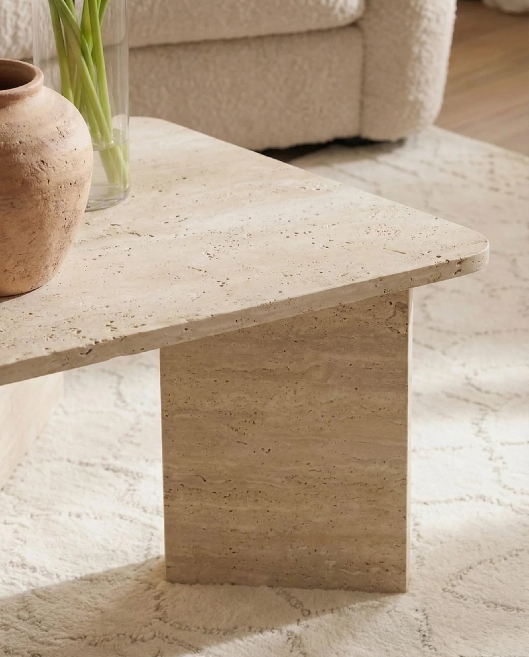 Free form Travertine Coffee Table