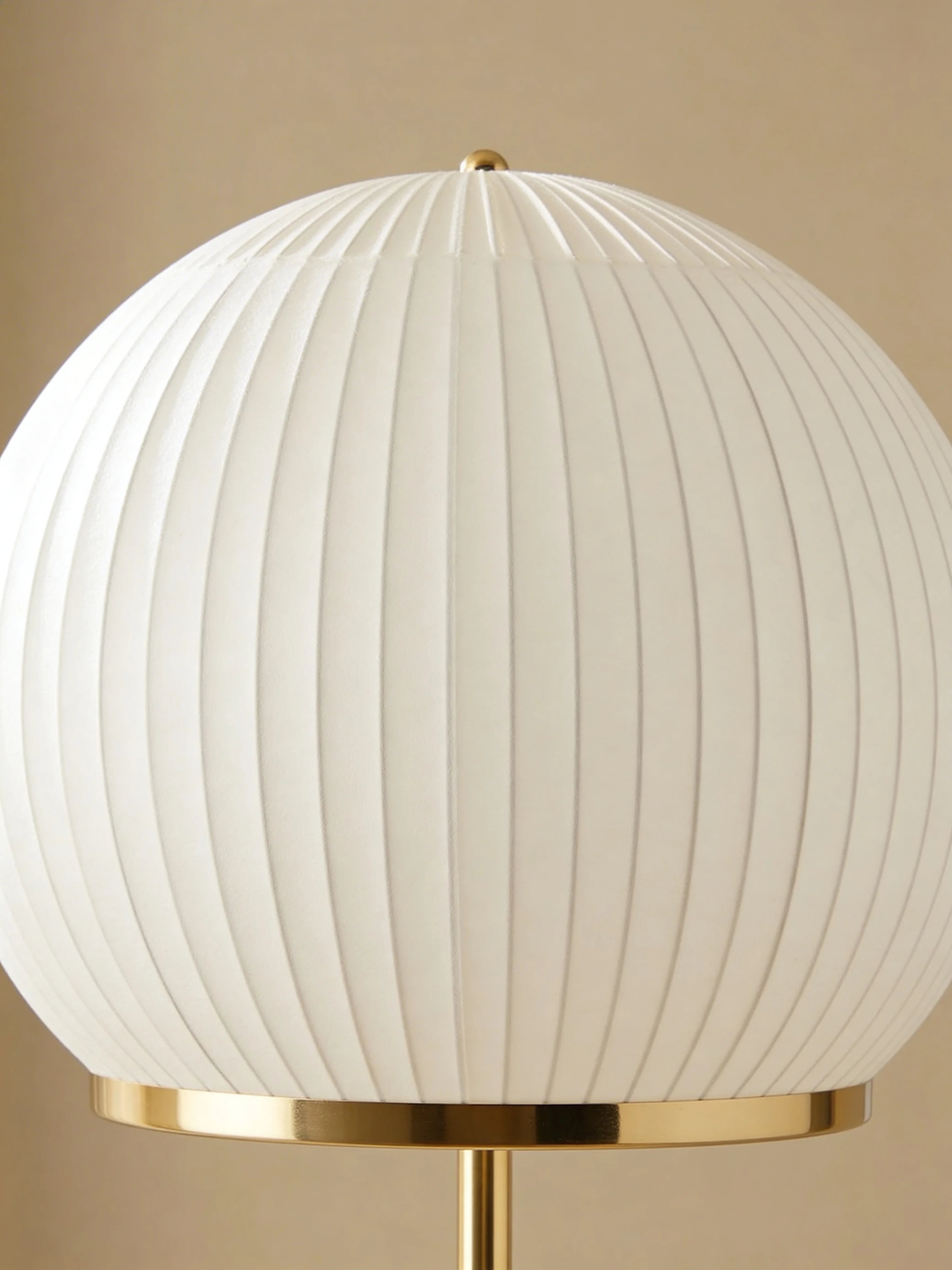 Glowing Orb Corner Floor Lamp