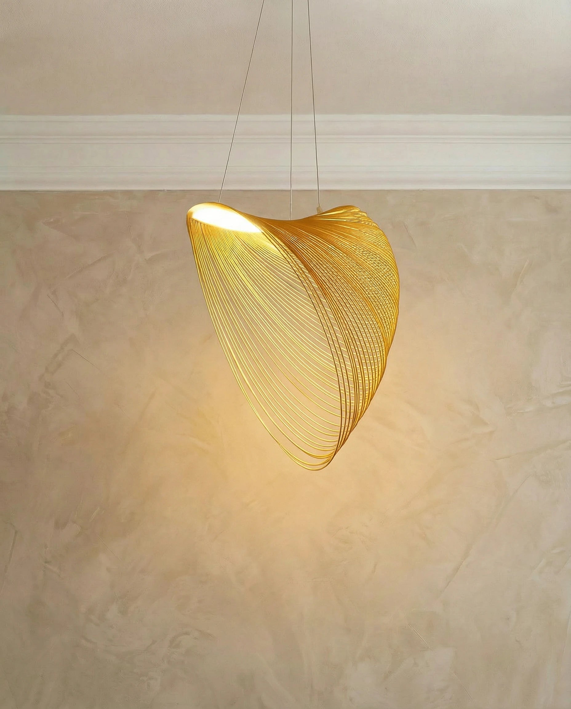 Gold Japandi Wire Loop Pendant Light