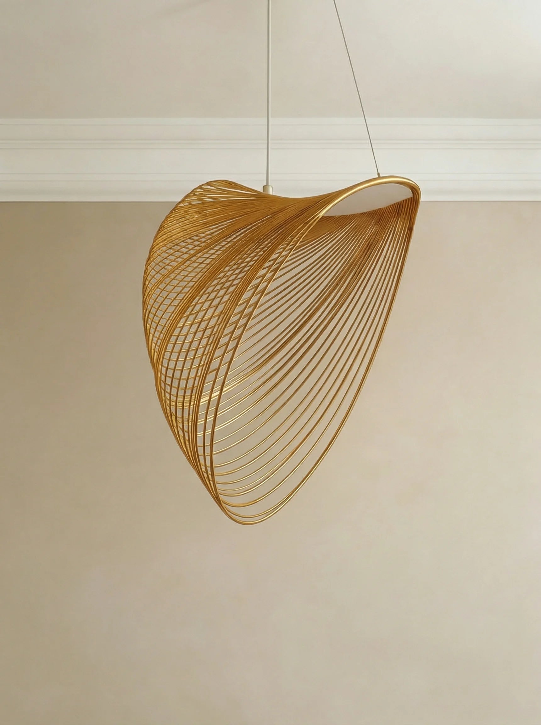 Gold Japandi Wire Loop Pendant Light