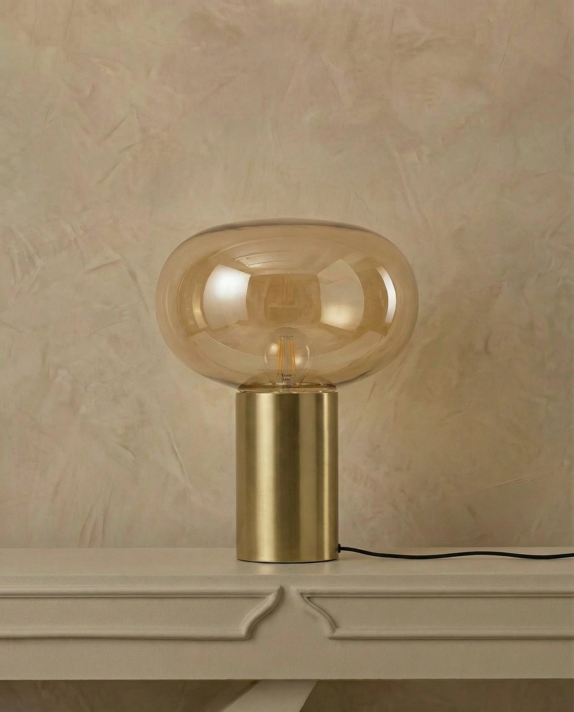 Golden Bonbori Glass Table Lamp