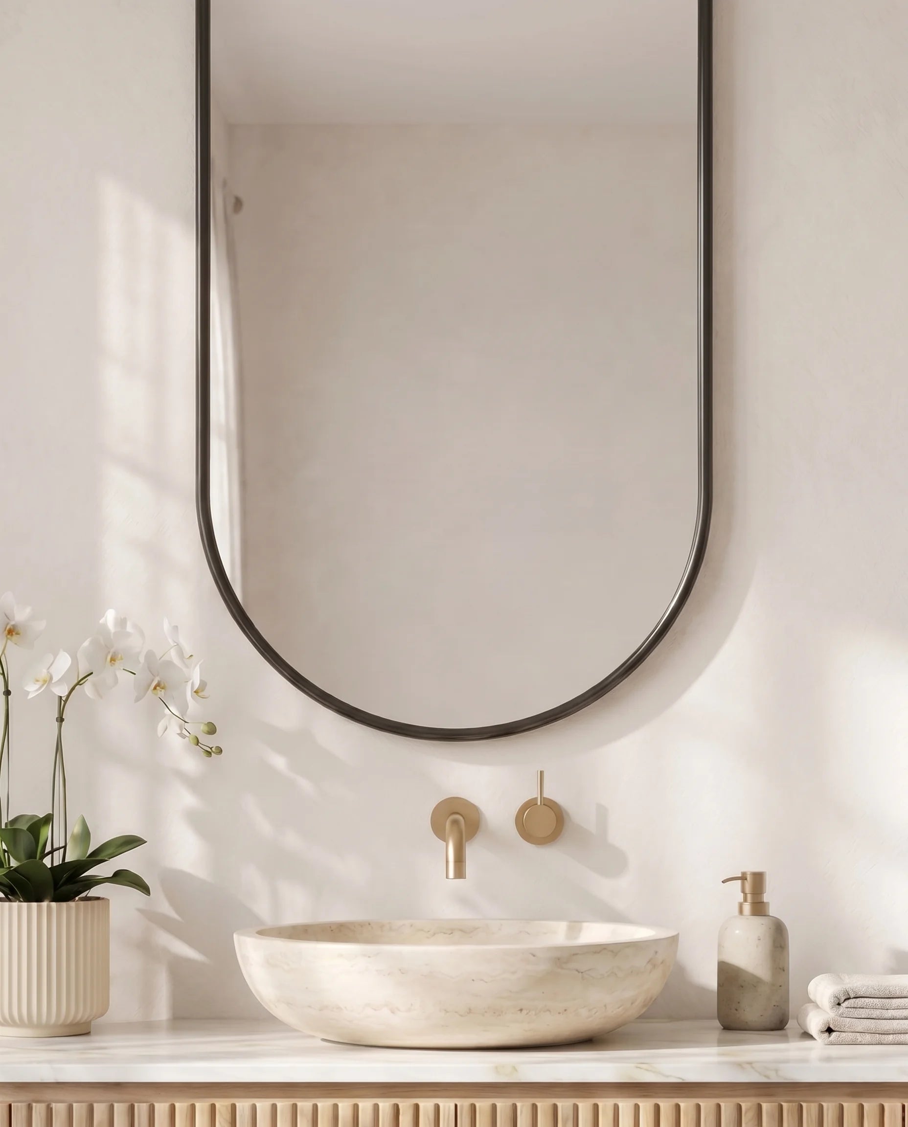 Gothic Black Framed Capsule Wall Mirror (Oval)