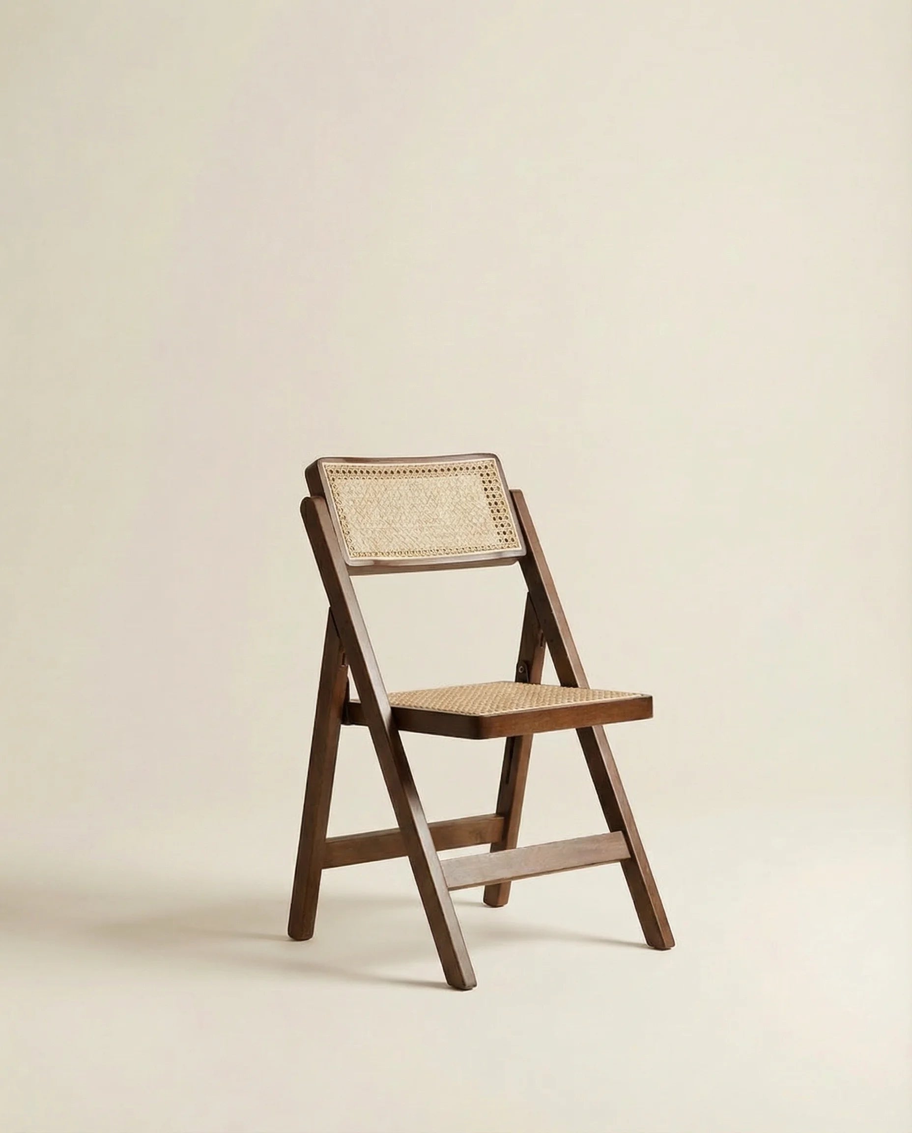 Gracie Foldable Wooden Rattan Lounge Chair