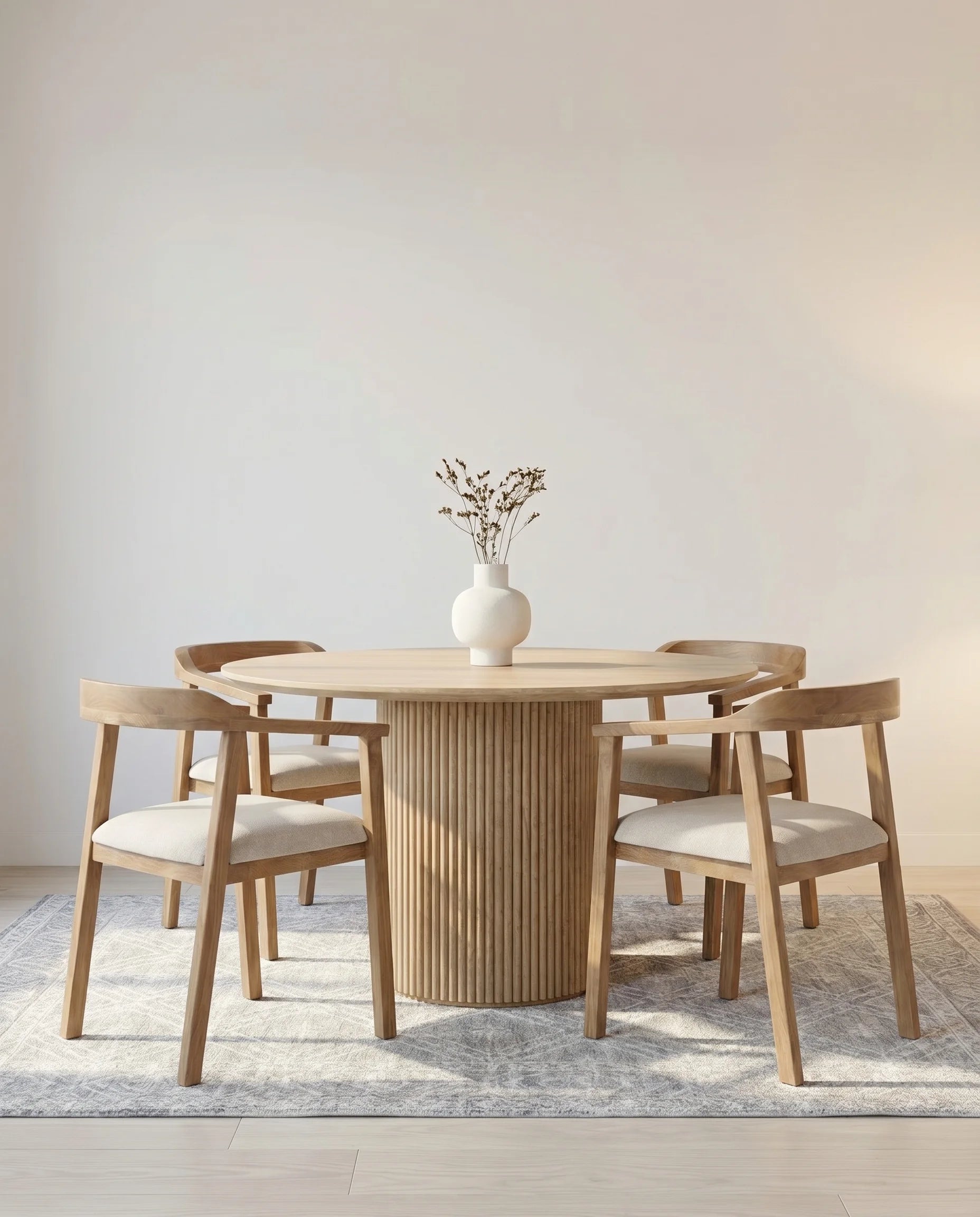 Hollis solid wood dining chair, full view