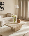 Italian travertine coffee table