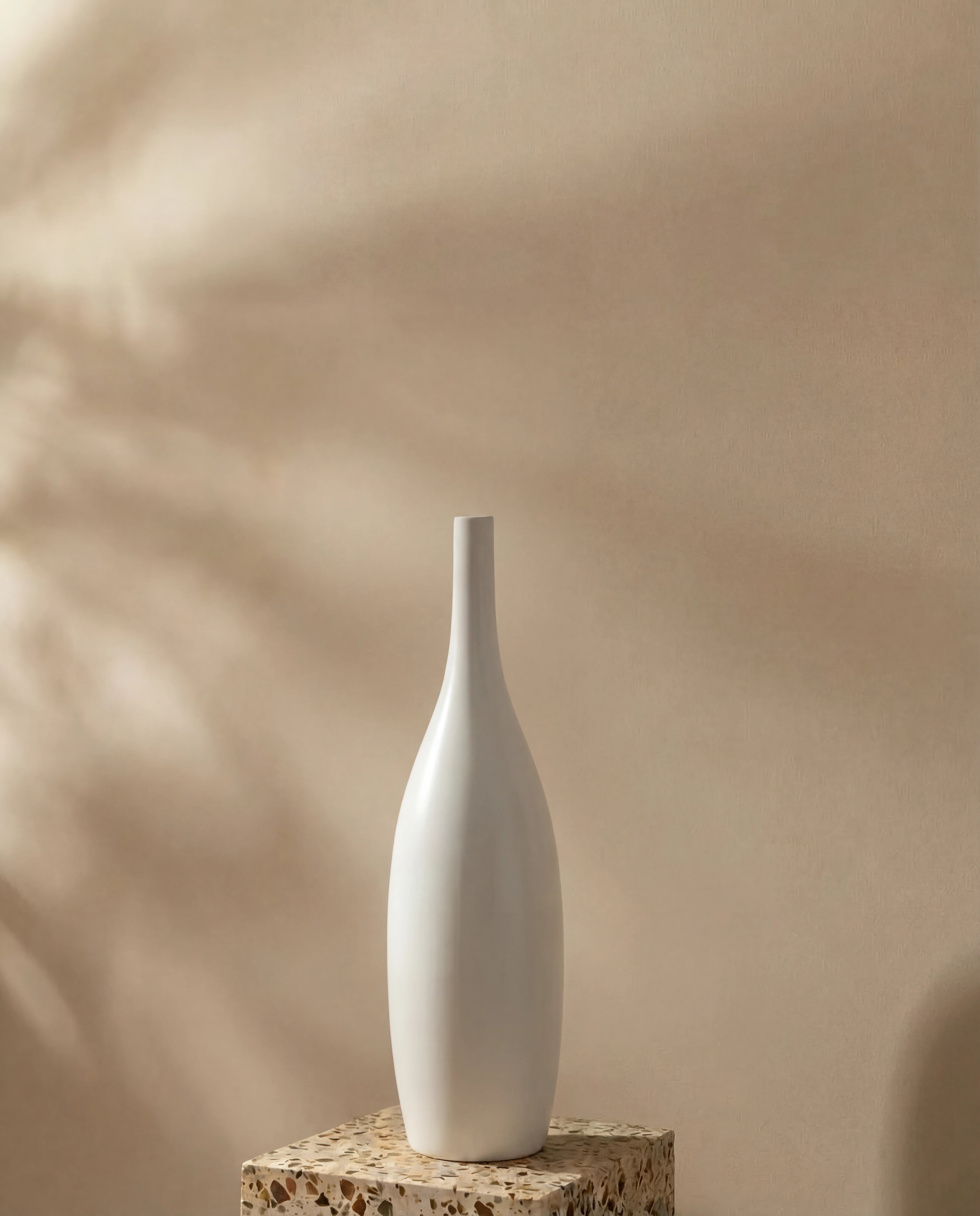 Jane Tall Bowling Pin Ceramic Floor Vase