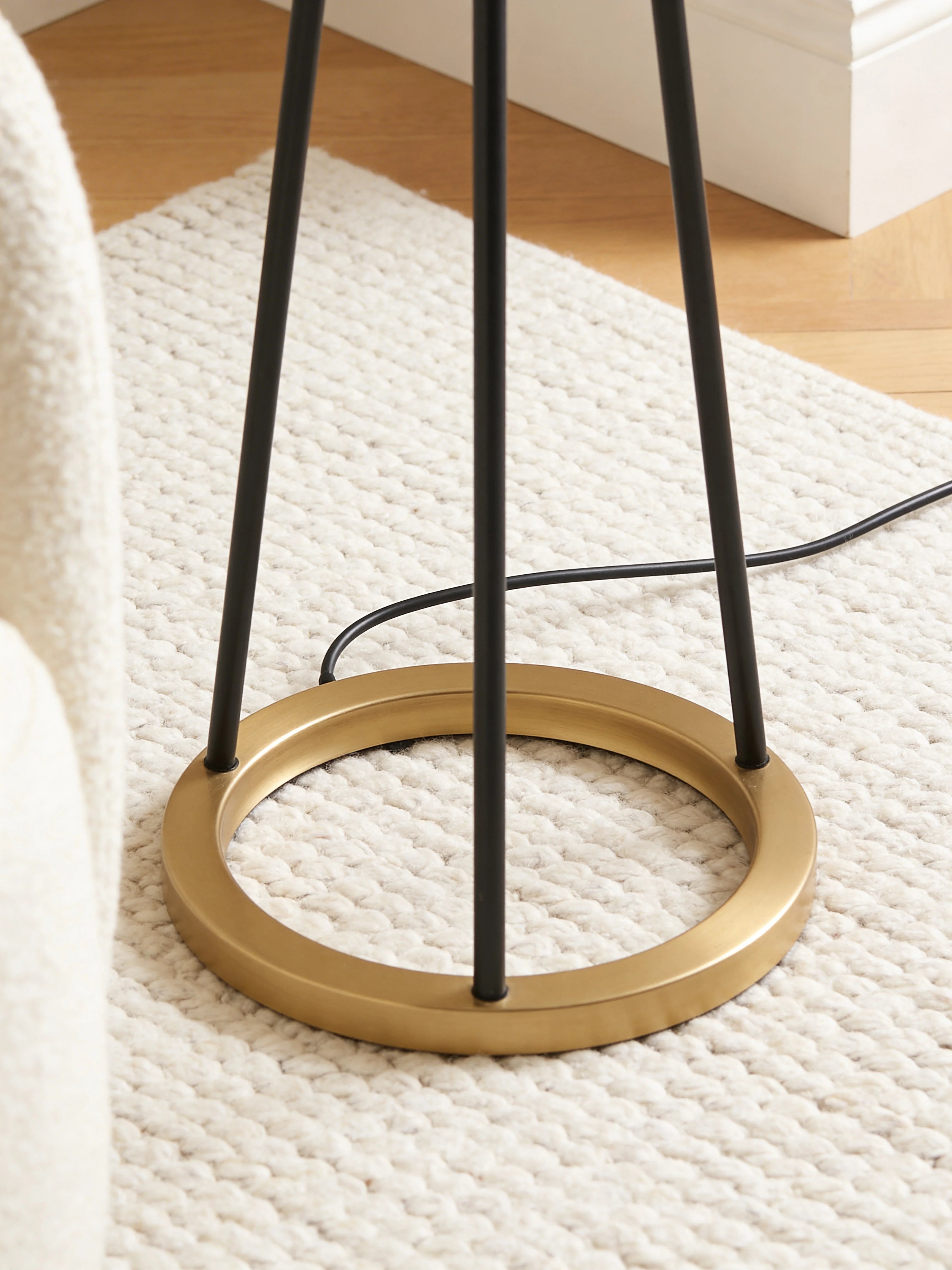 Janice Black & Gold Tripod Floor Lamp