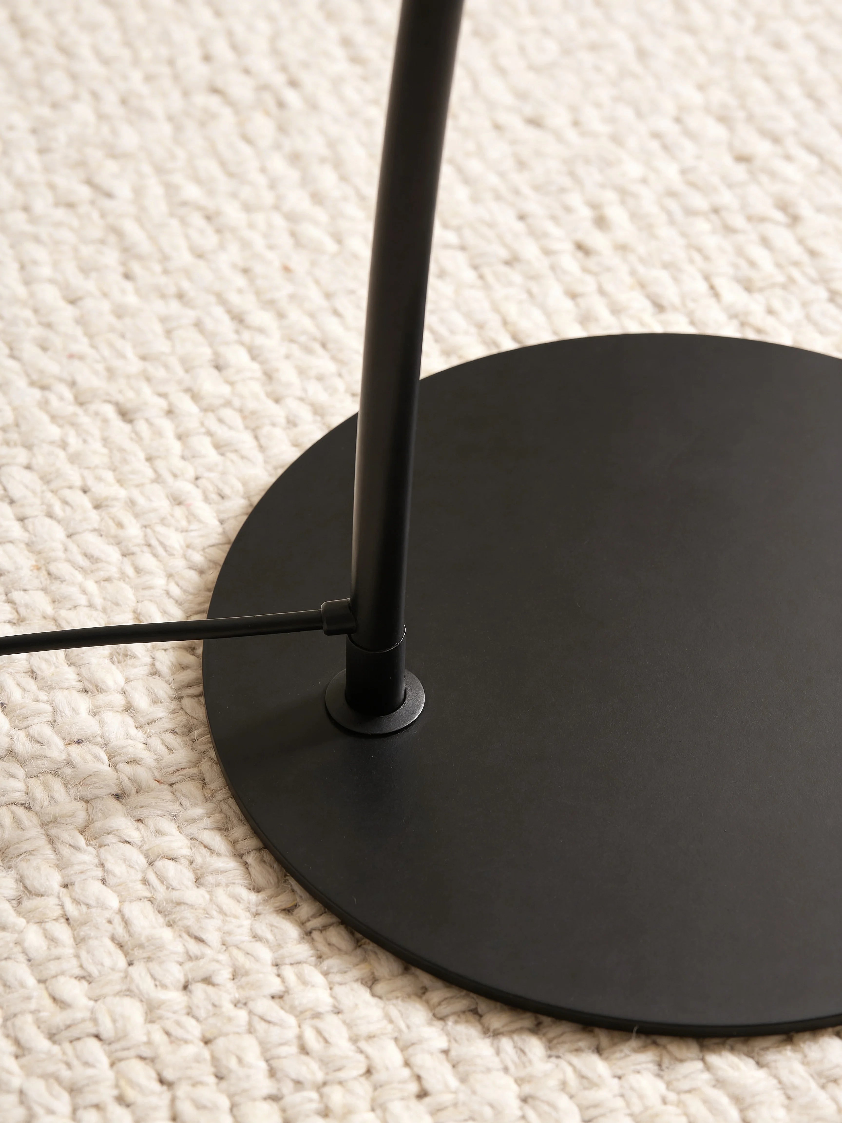 Lewis Mid-Century Black Curved Floor Lamp