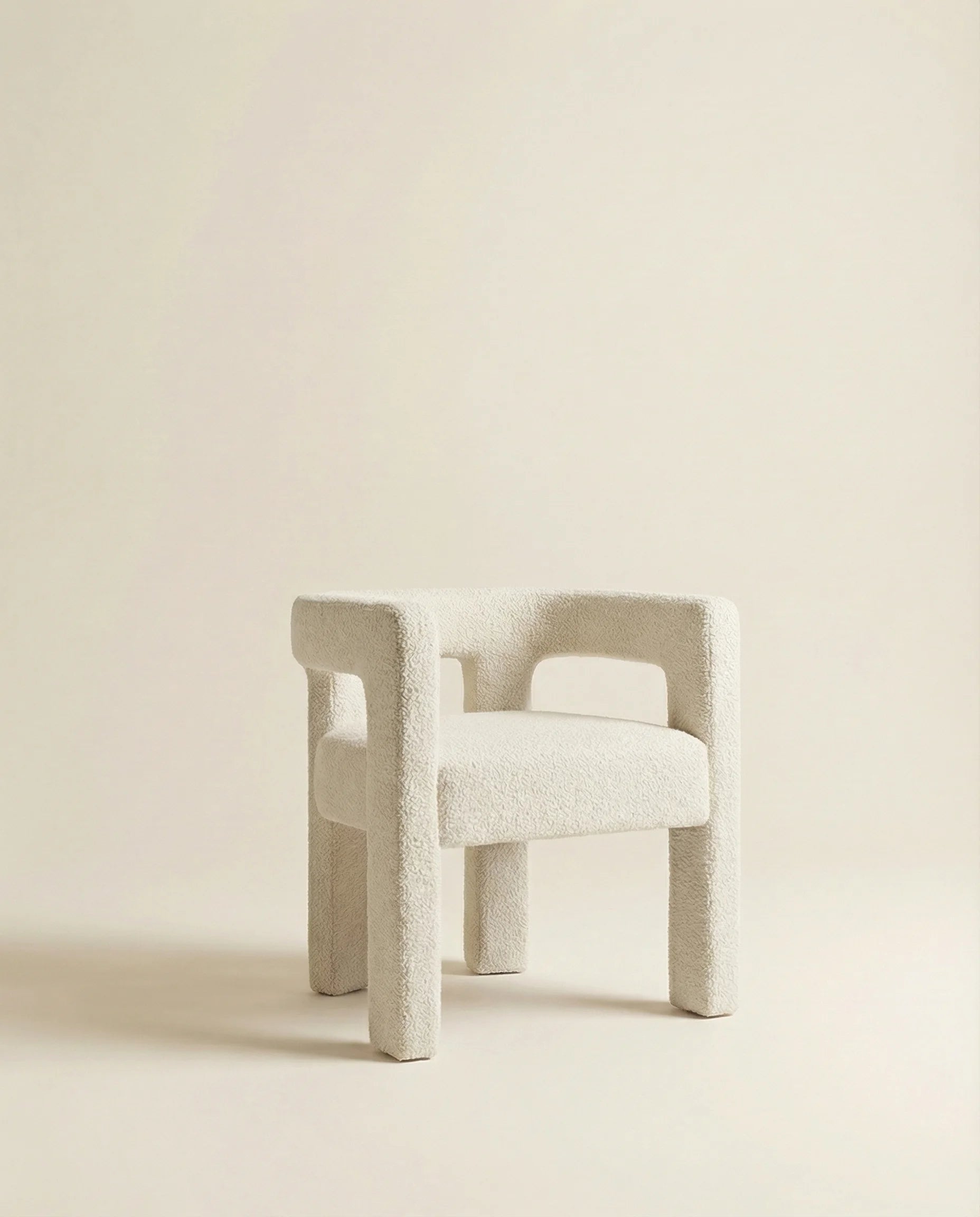 Liza Ivory Boucle Accent Chair