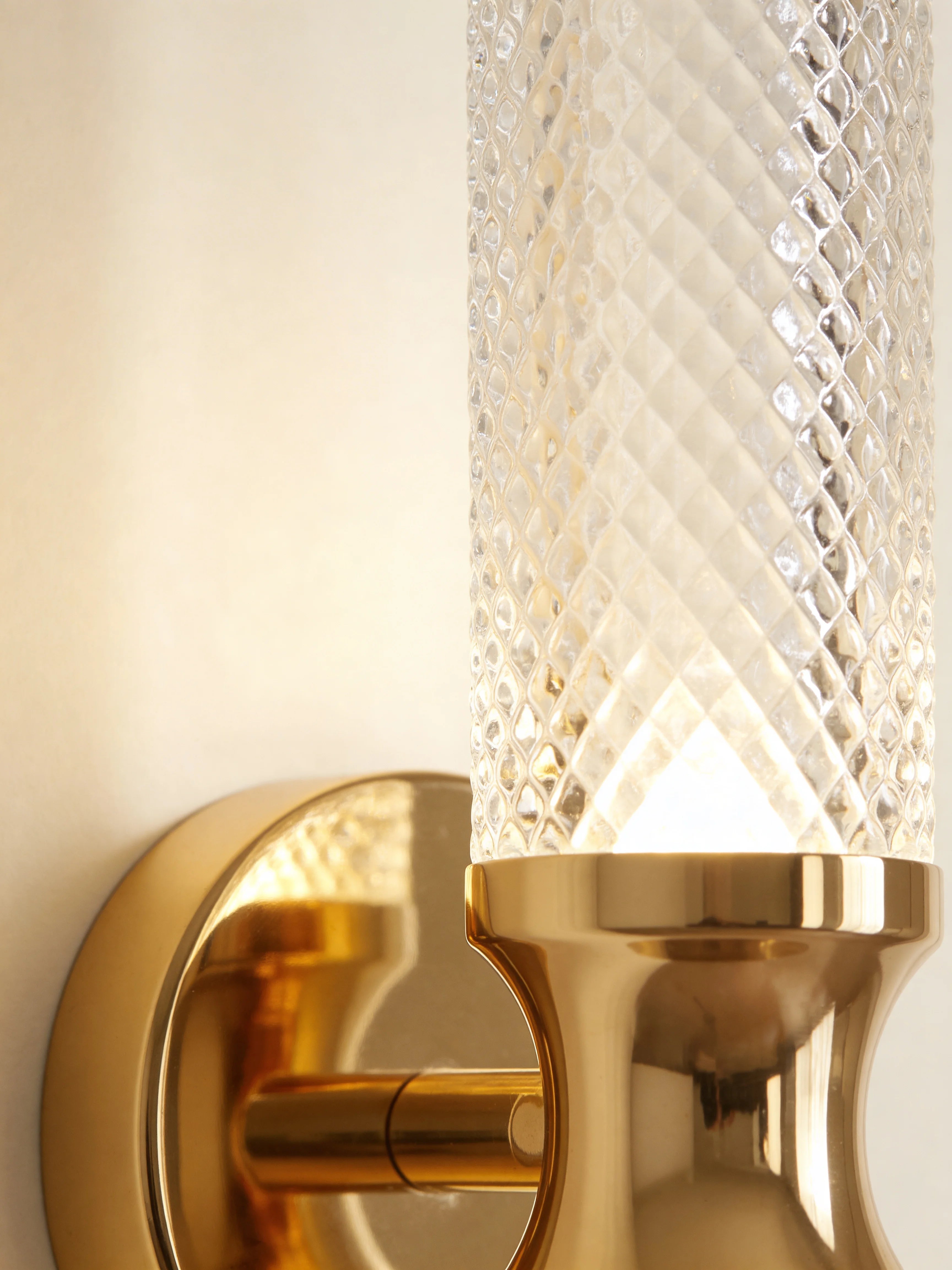 Luxe Acrylic Indoor Wall Lamp in Gold