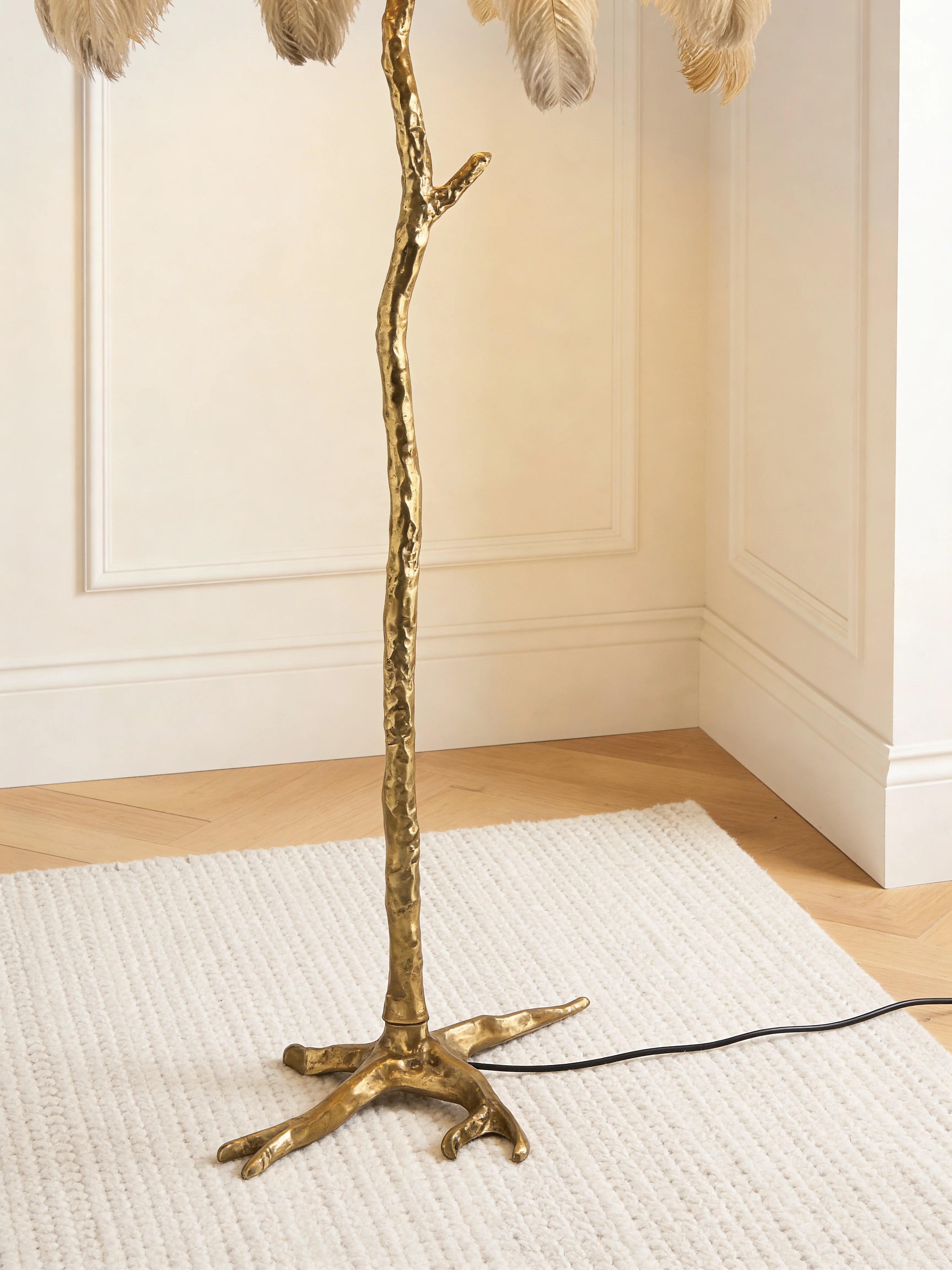 Luxury Ostrich Feather Tree Floor Lamp