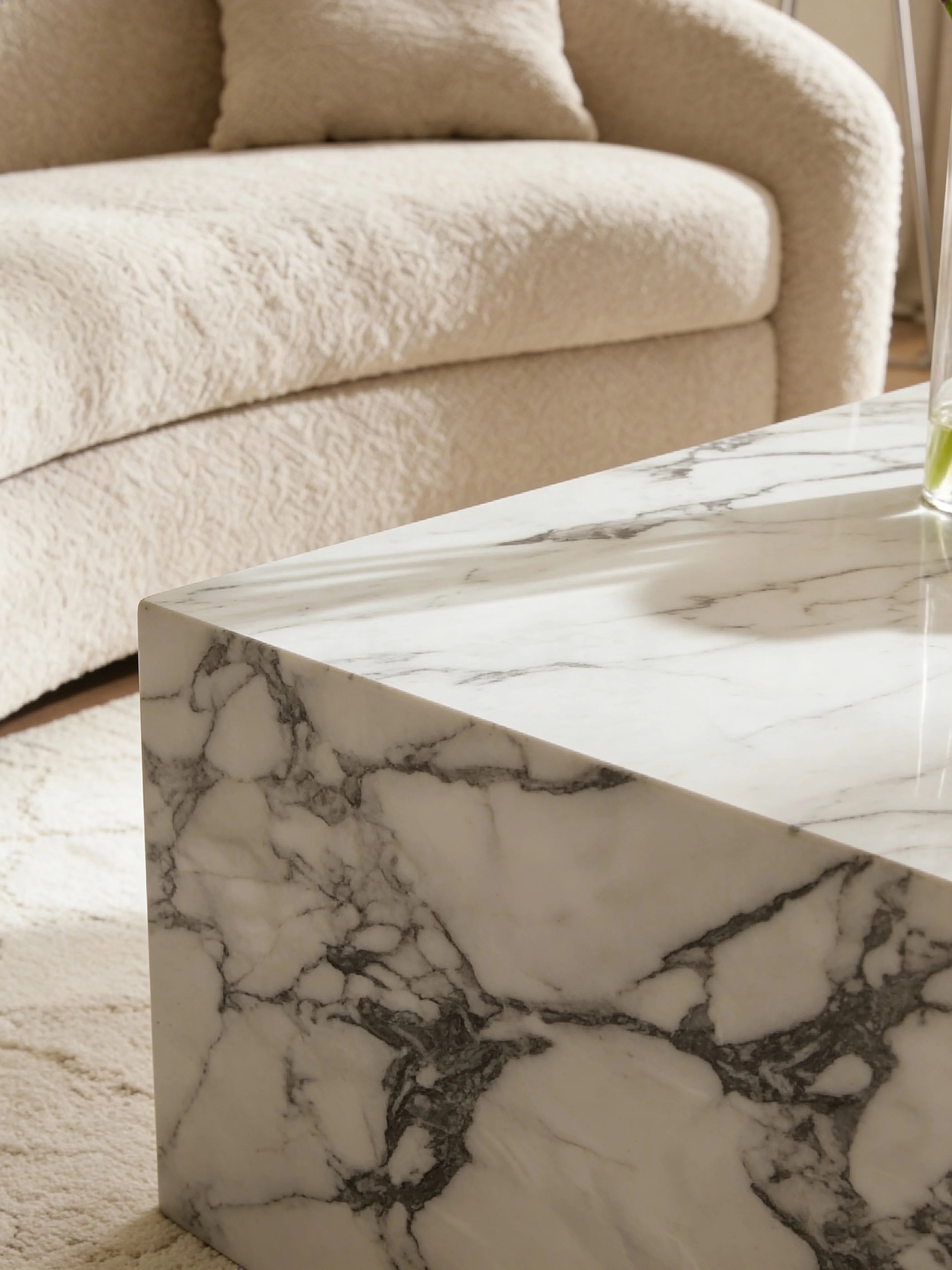 Marino Arabescato Marble Coffee Table