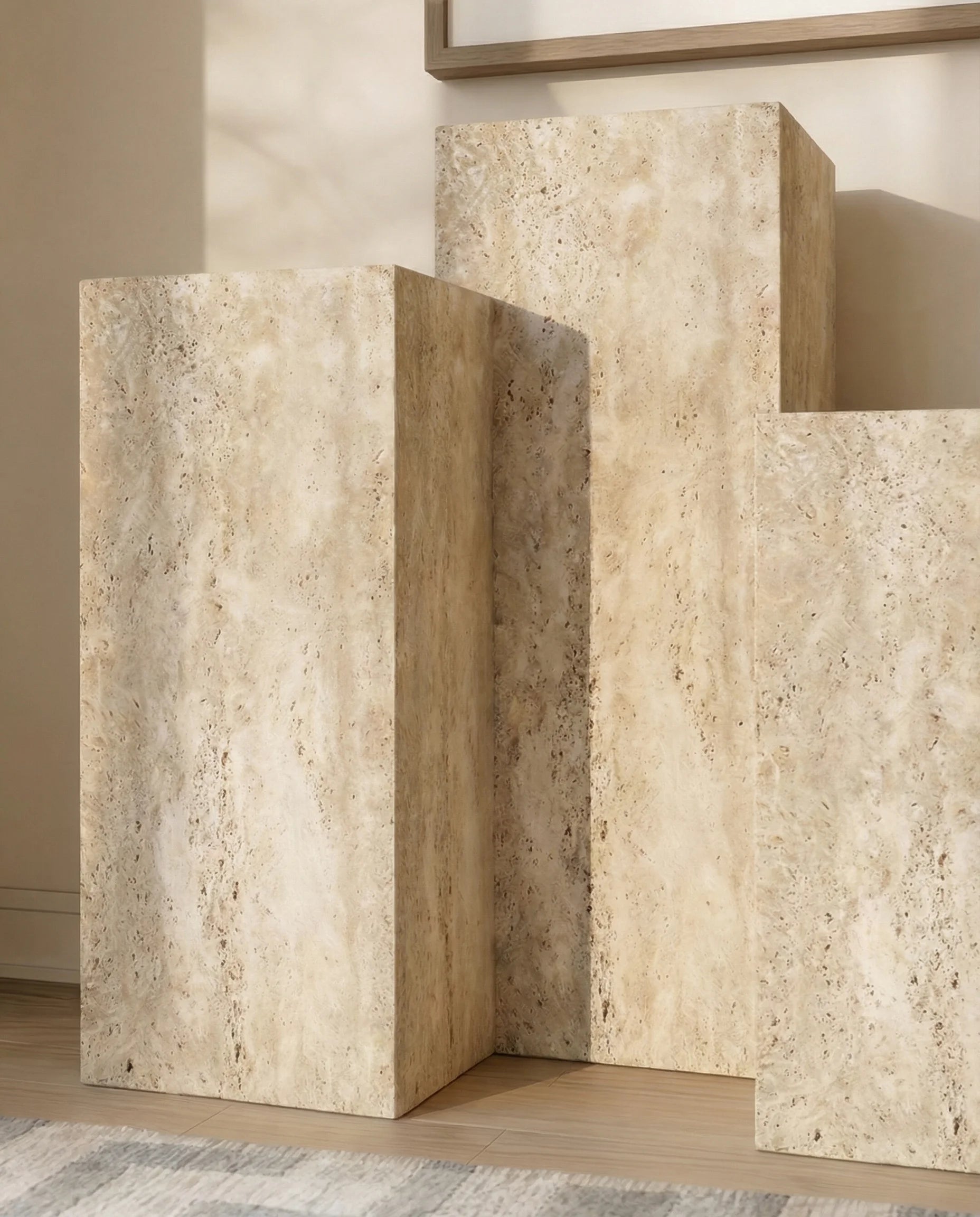 Milan Travertine Stone Plinths