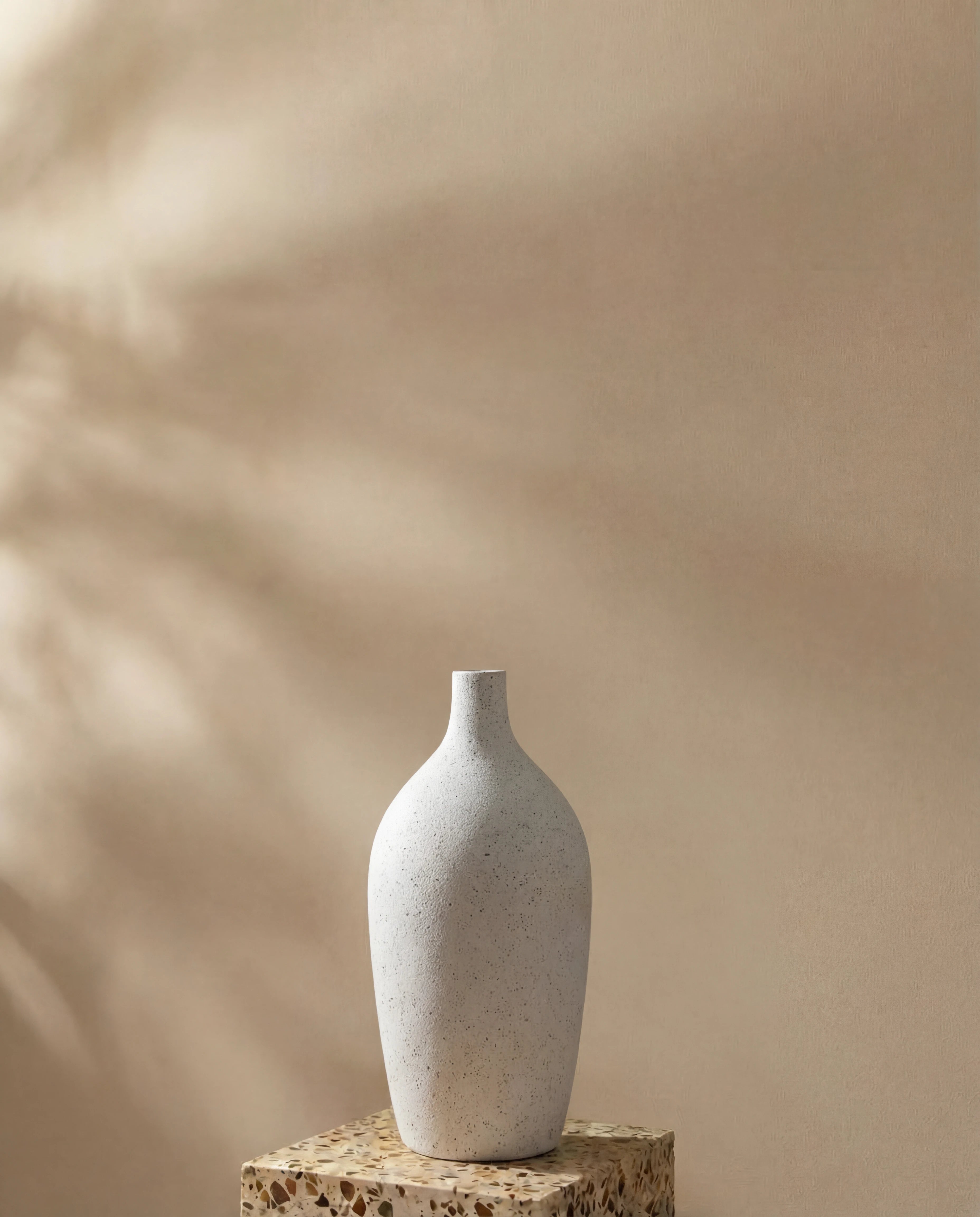 Mirabel Ivory Textured Ceramic Floor Vase