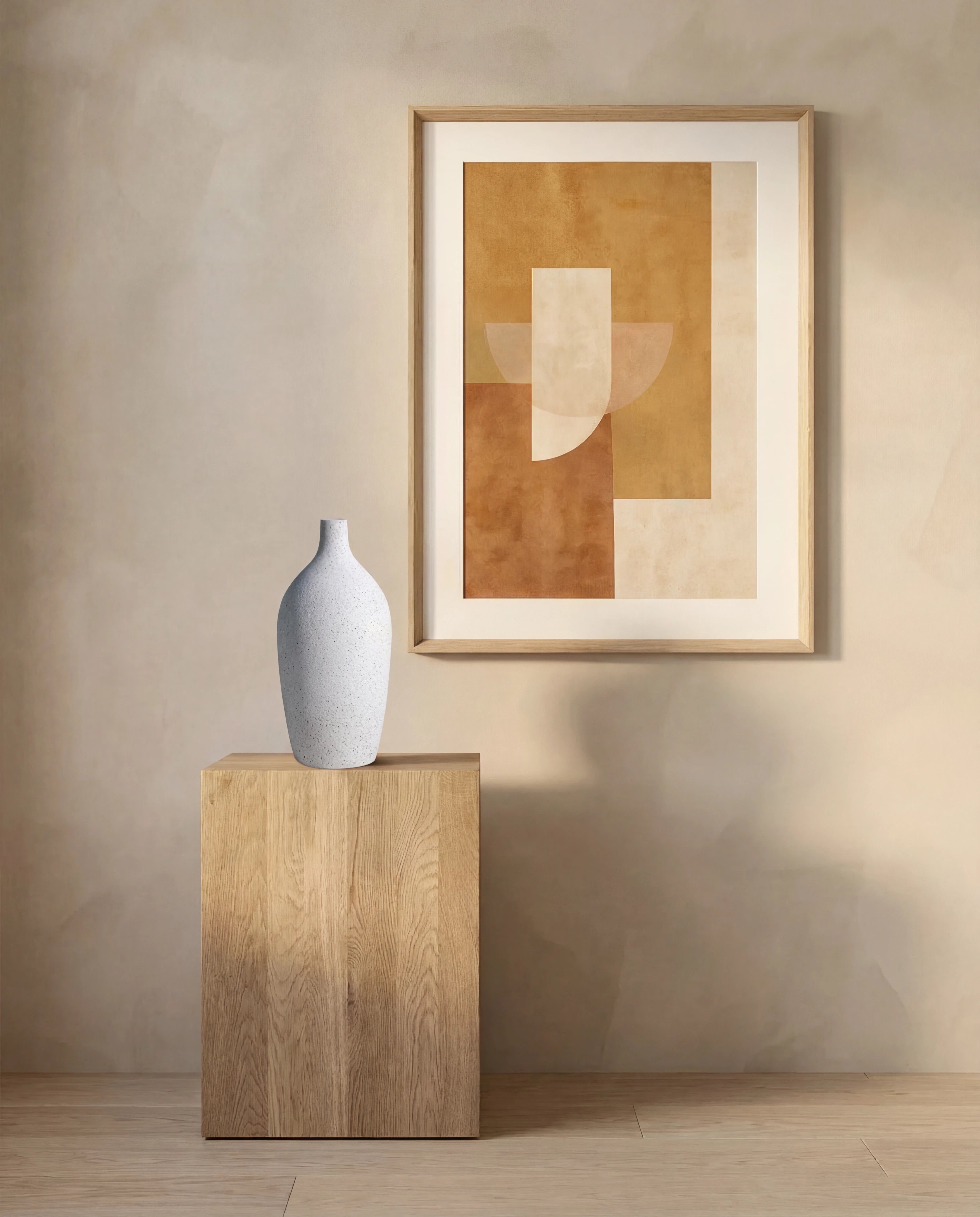Mirabel Ivory Textured Ceramic Floor Vase