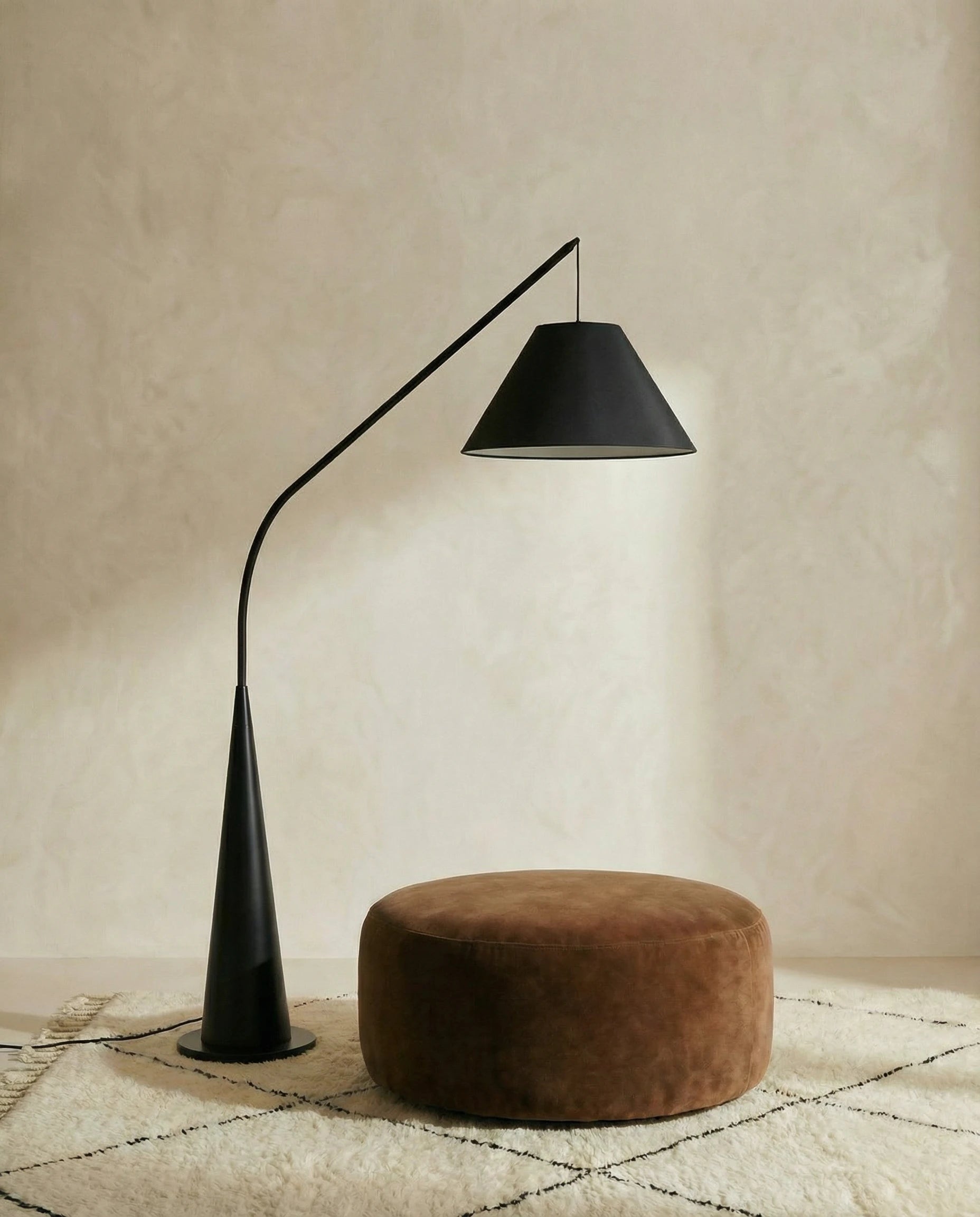 Moretti Black Fishing Rod Standing Lamp