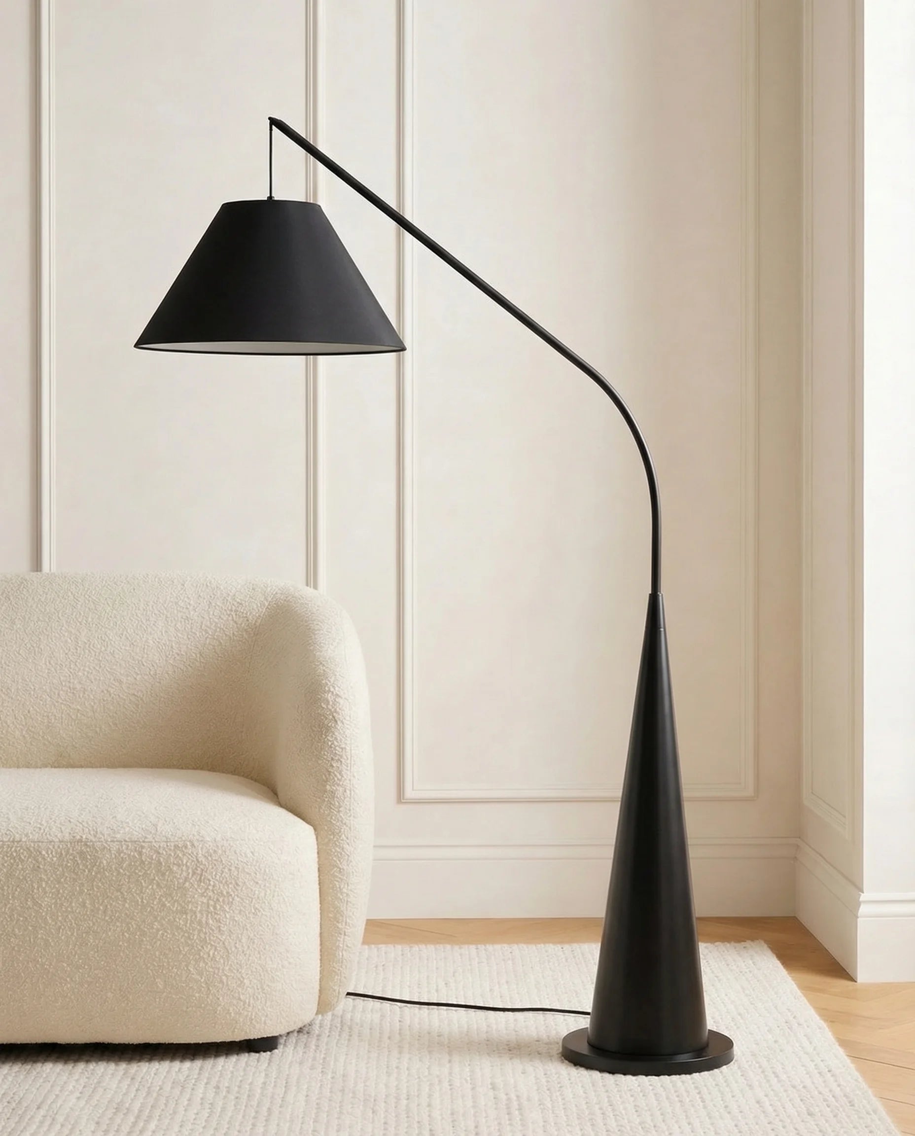 Moretti Black Fishing Rod Standing Lamp