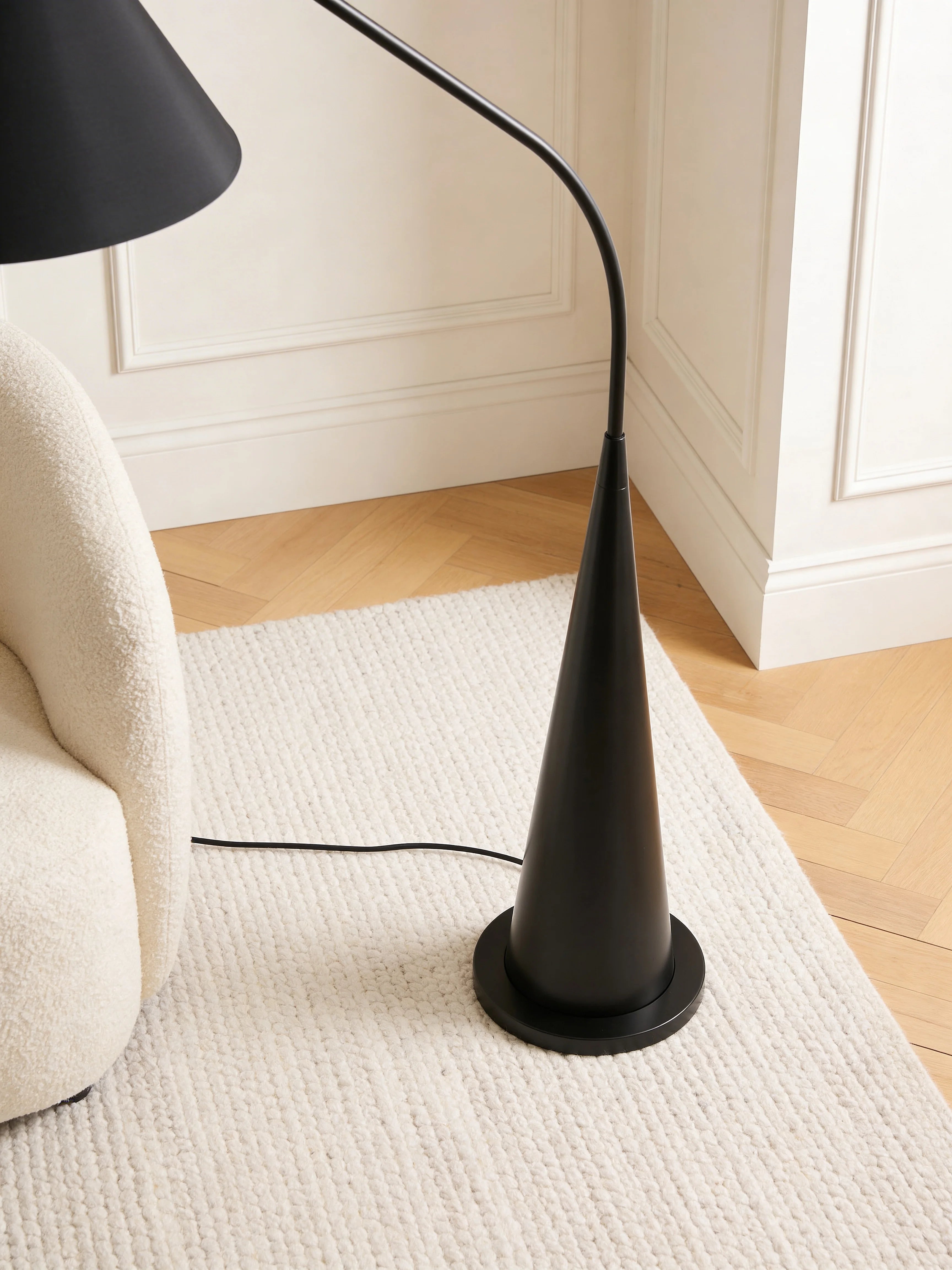 Moretti Black Fishing Rod Standing Lamp