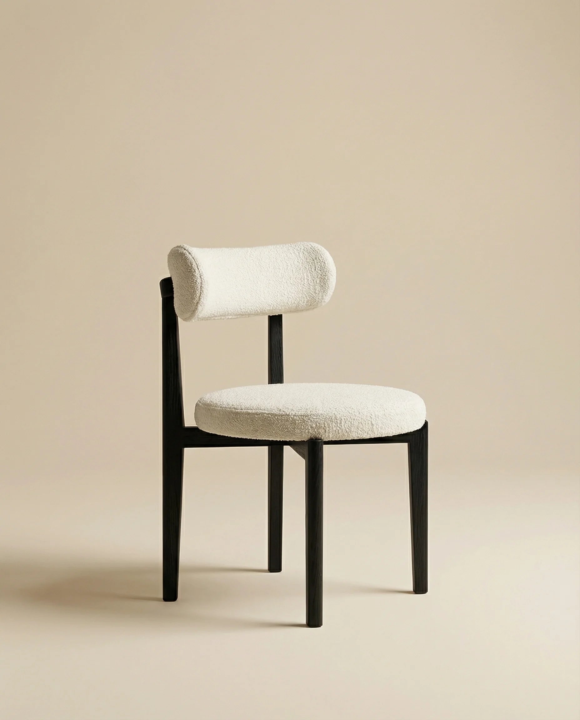 Morina Modern Boucle & Wooden Dining Chair