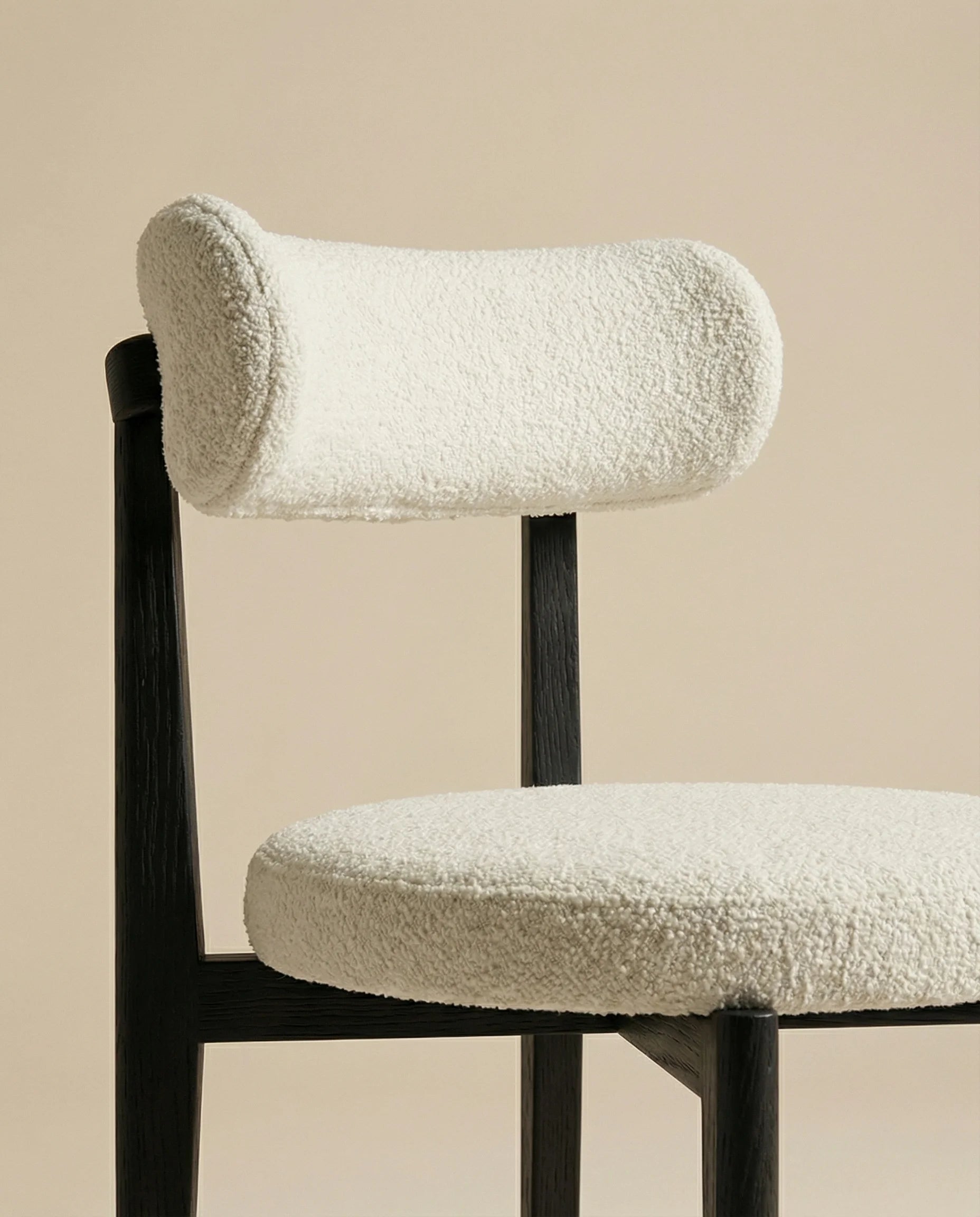 Morina Modern Boucle & Wooden Dining Chair