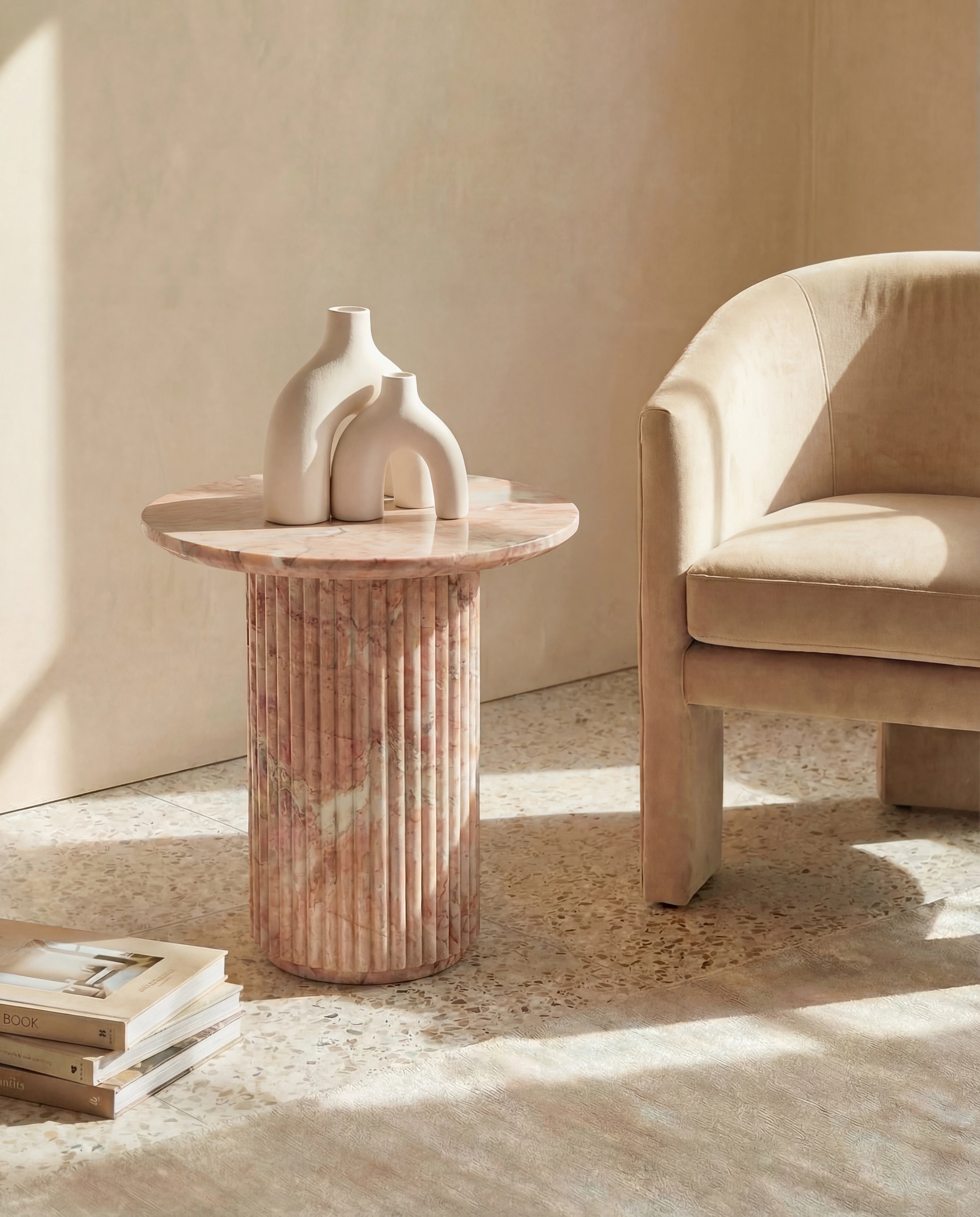 Nami Two-Legged White Ceramic Vase