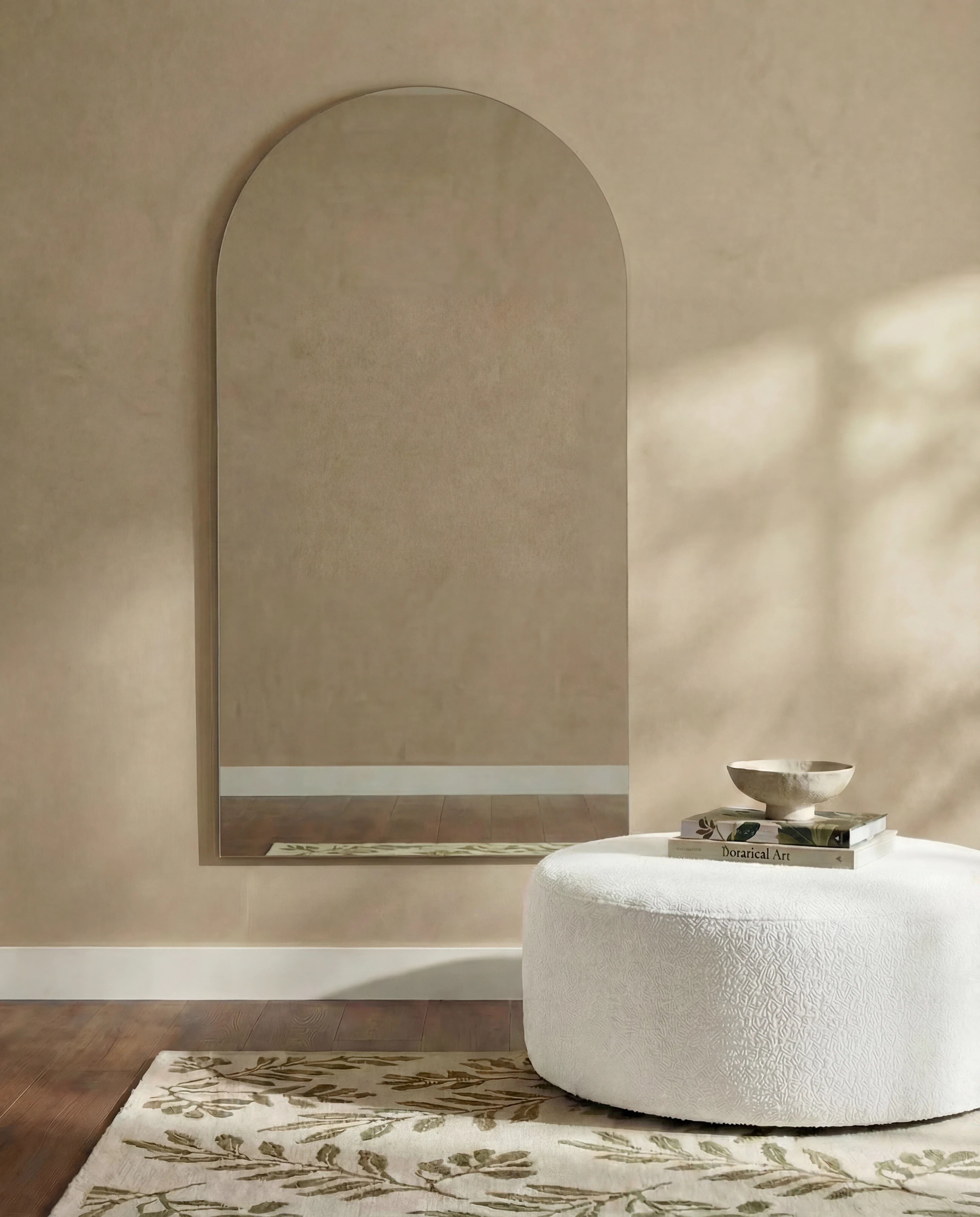 Naomi LED Frameless Arched Wall Mirror