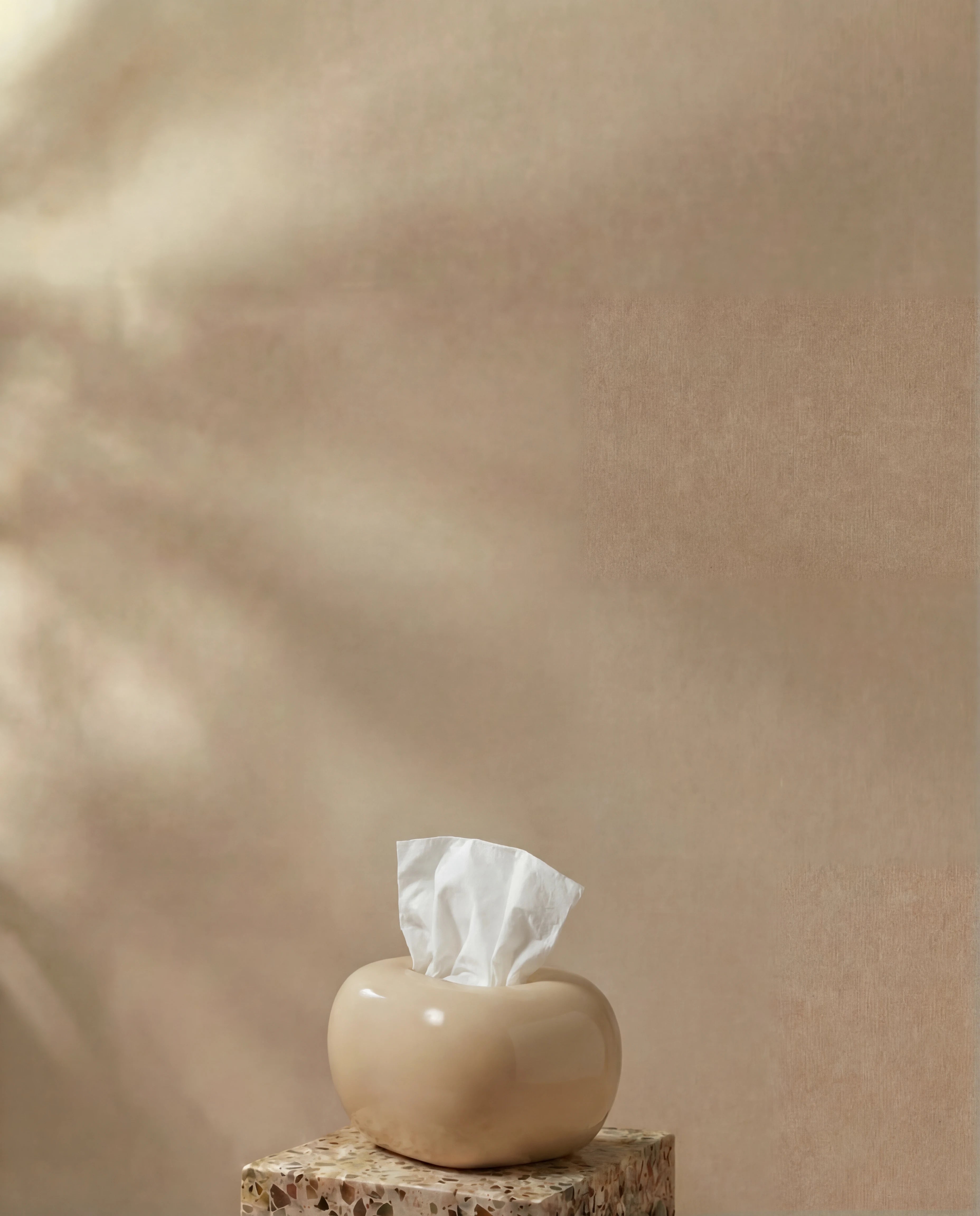 Noya Cream Ceramic Tissue Box