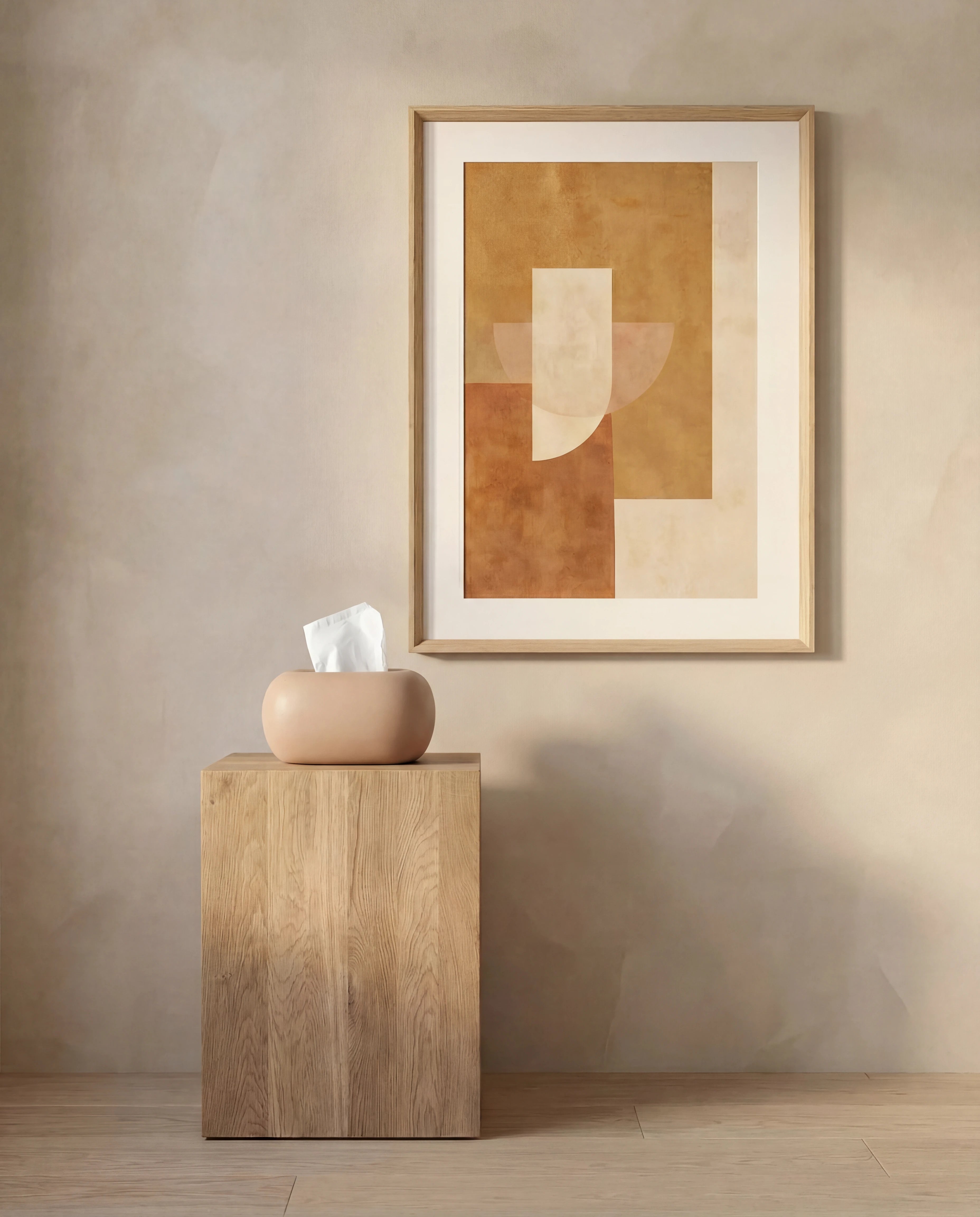 Noya Taupe Ceramic Tissue Box