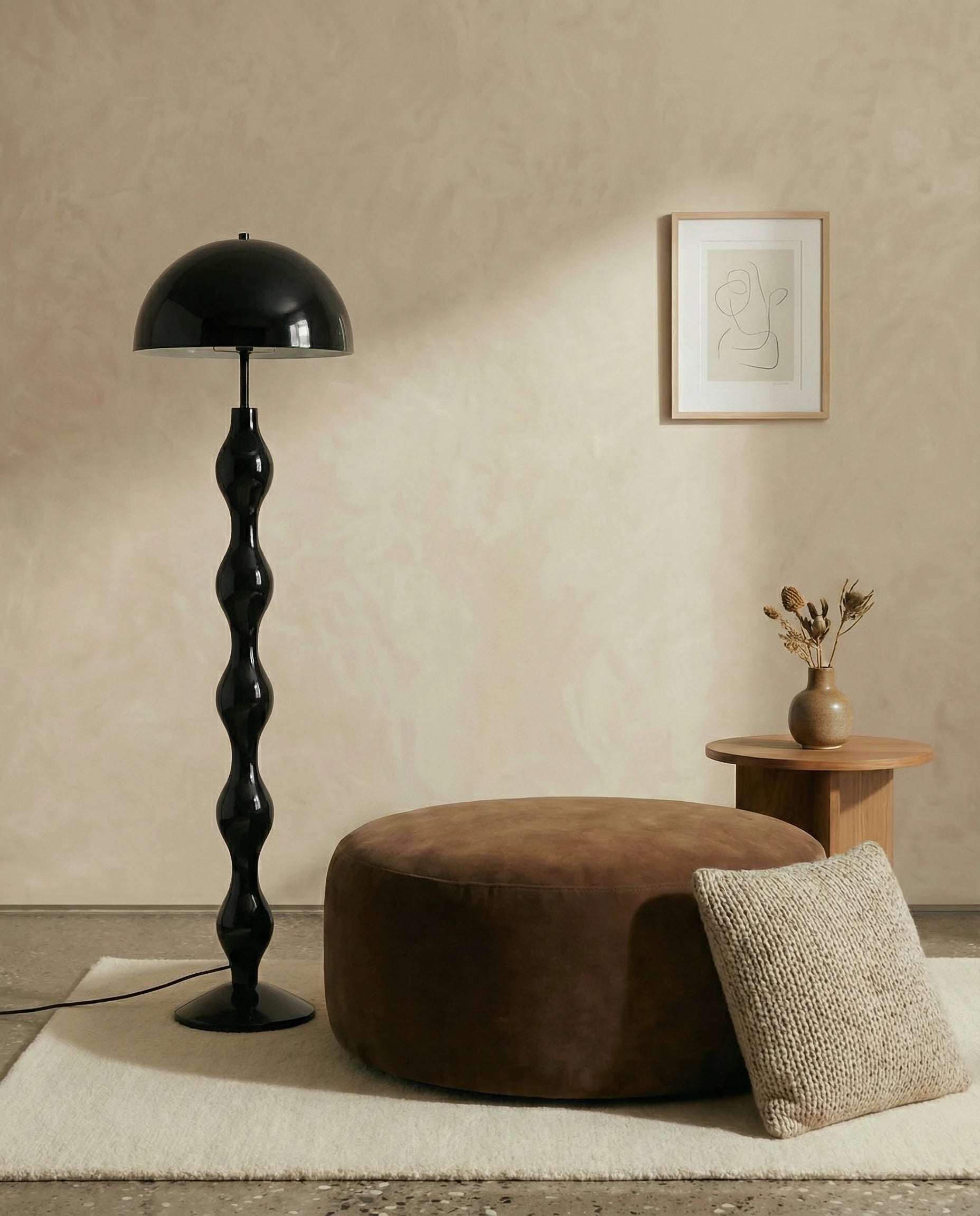 Obel Black Contemporary Floor Lamp