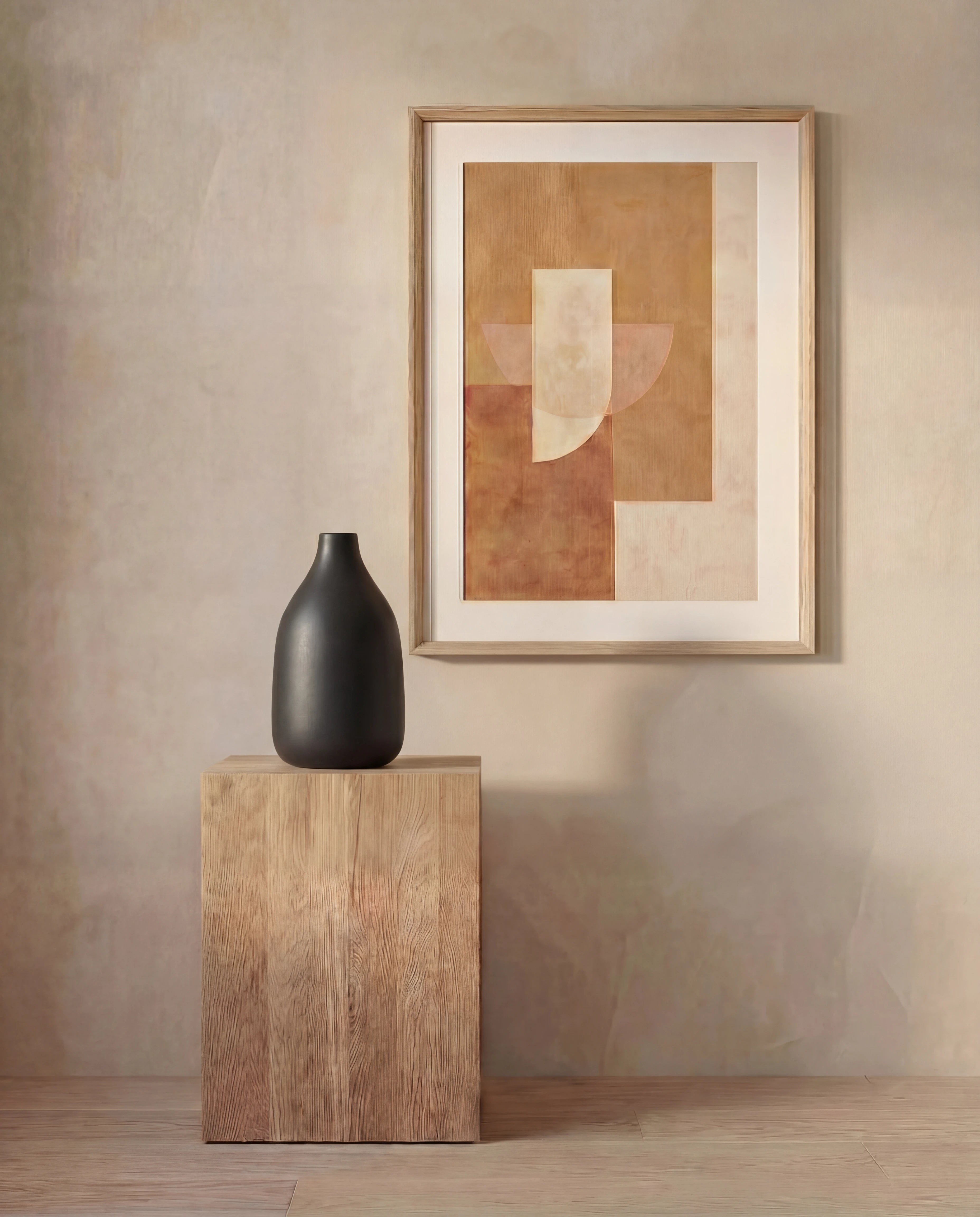 Onyx Round Black Ceramic Vase