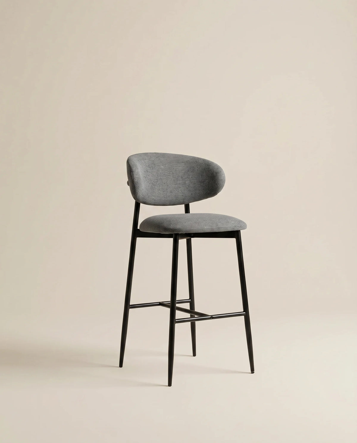 Onyx charcoal upholstered bar stool